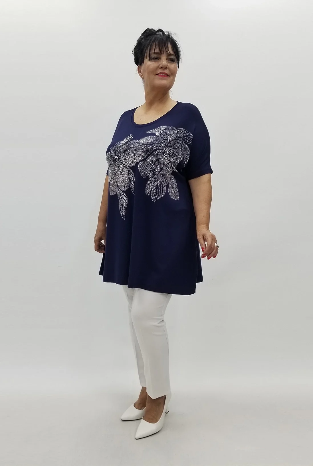 Miraggio Büyük Beden Tunik 99875 LACİVERT