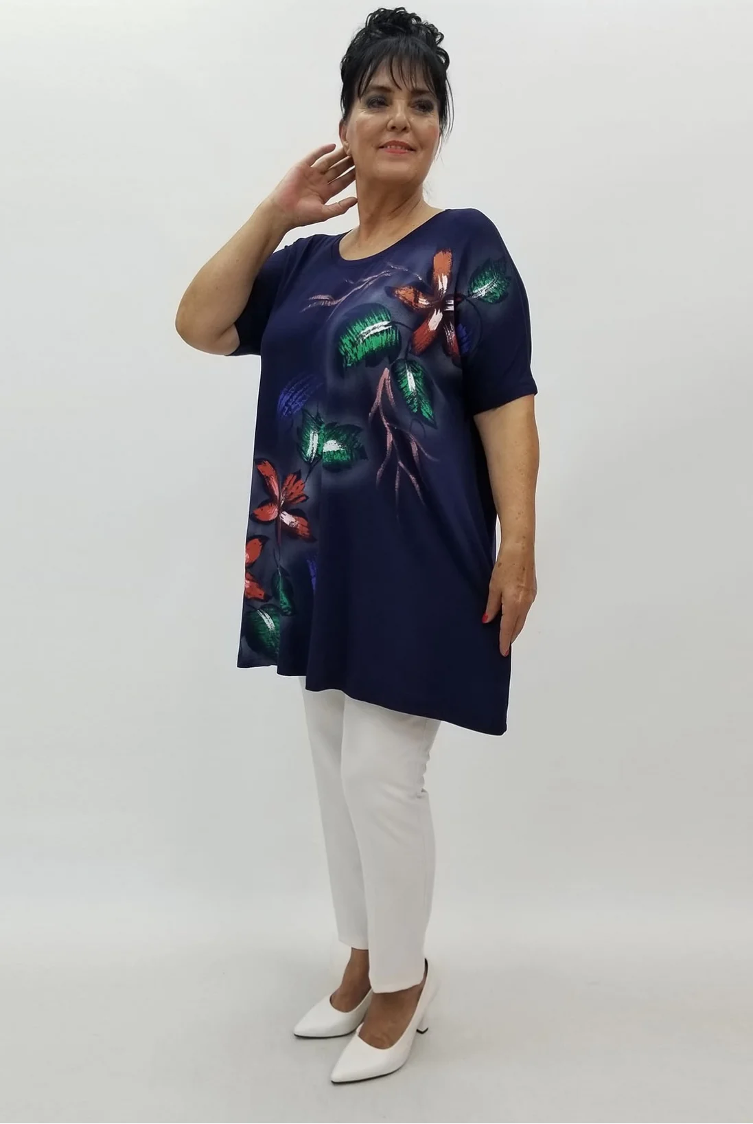 Miraggio Büyük Beden Tunik 99881 LACİVERT