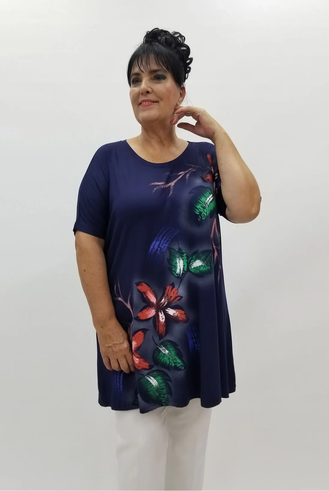 Miraggio Büyük Beden Tunik 99881 LACİVERT