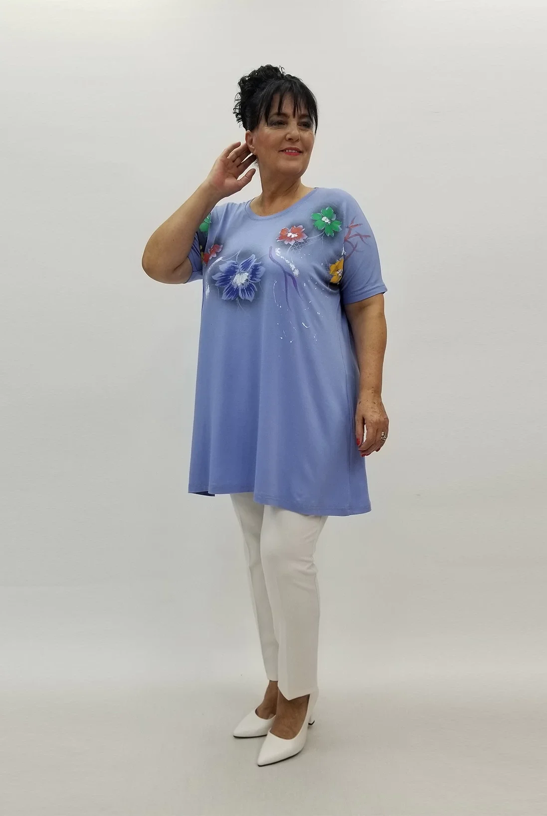 Miraggio Büyük Beden Tunik 99882 A-MAVİ