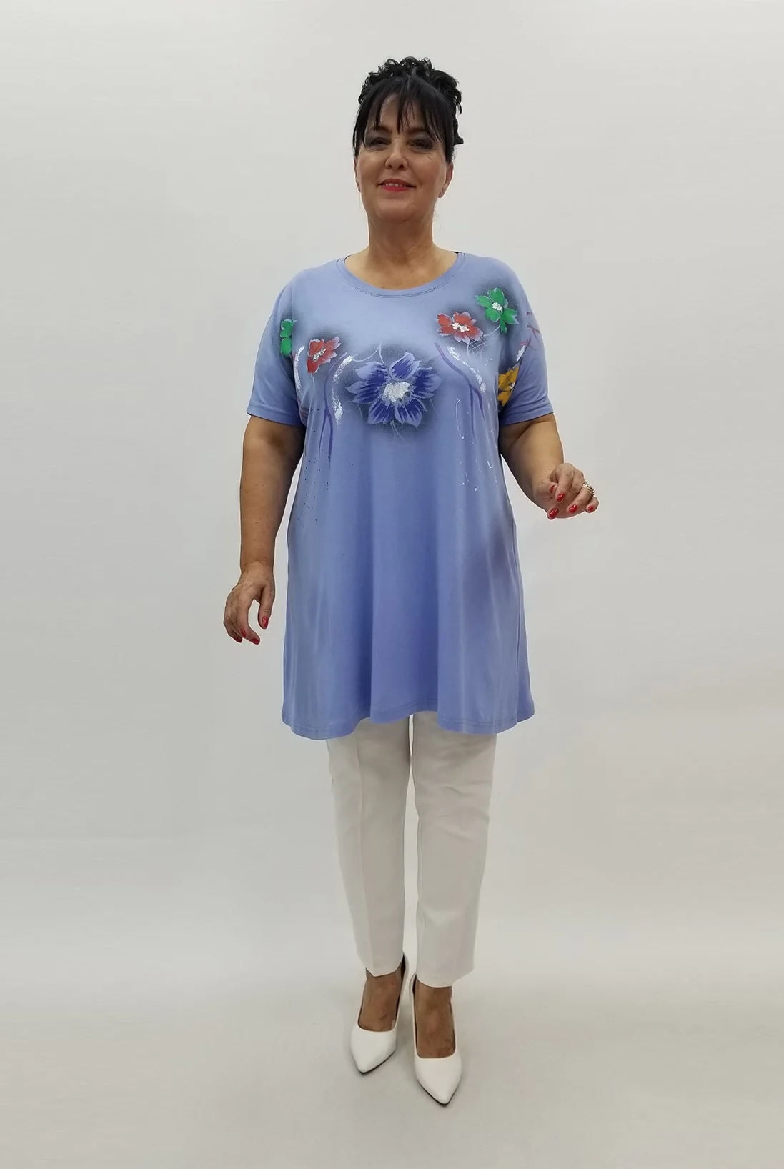 Miraggio Büyük Beden Tunik 99882 A-MAVİ