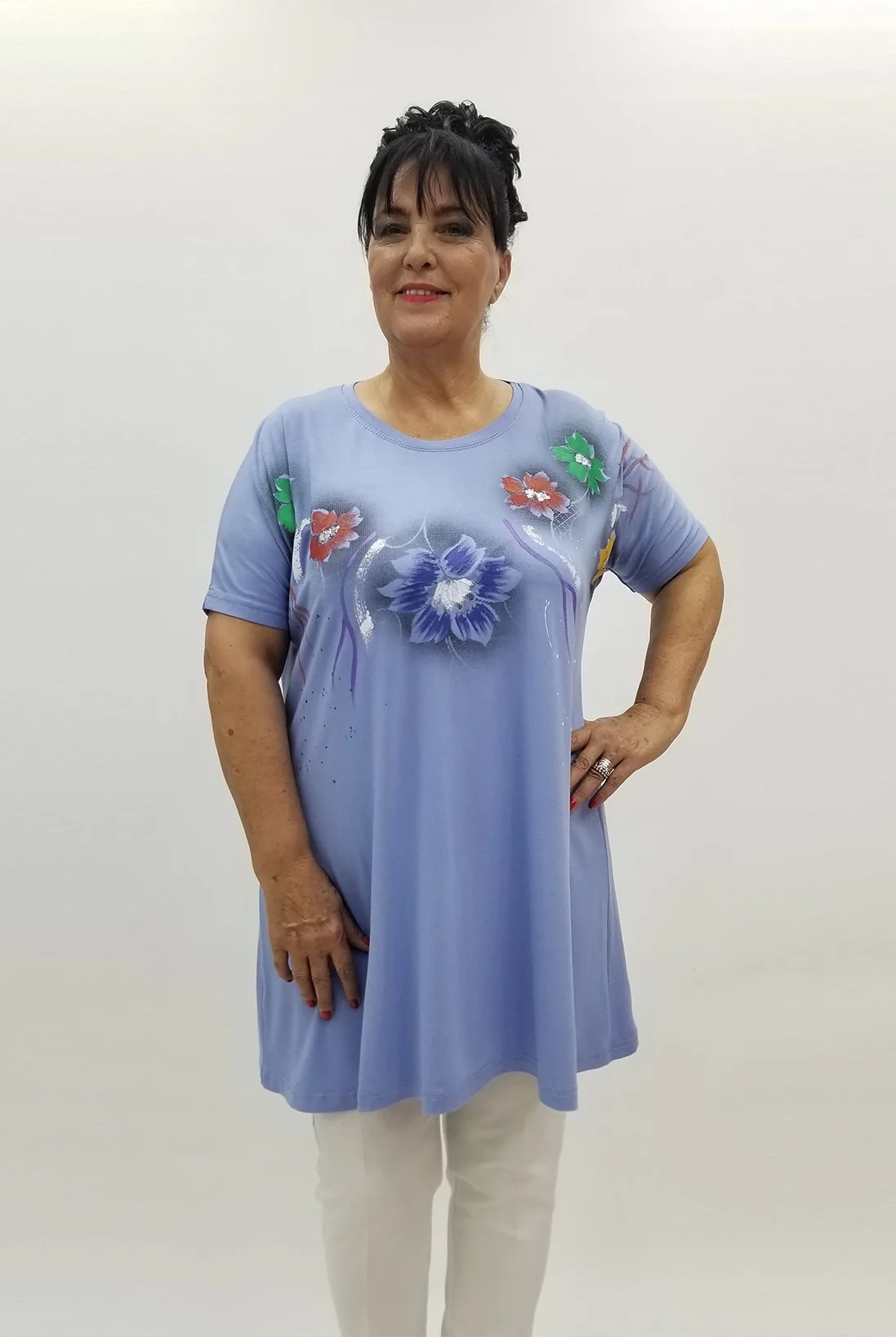 Miraggio Büyük Beden Tunik 99882 A-MAVİ