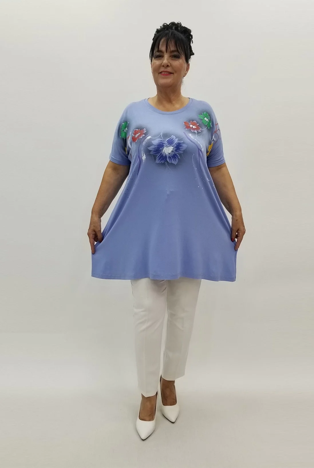 Miraggio Büyük Beden Tunik 99882 A-MAVİ