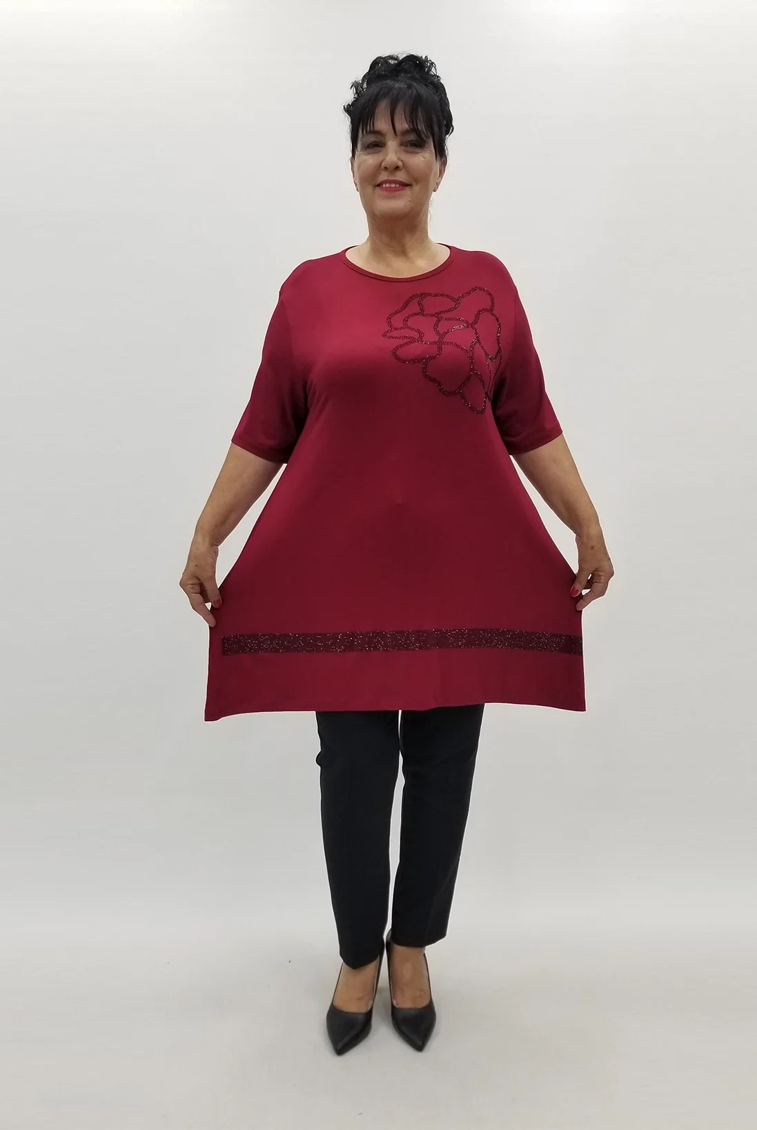 Miraggio Büyük Beden Tunik 99923 BORDO