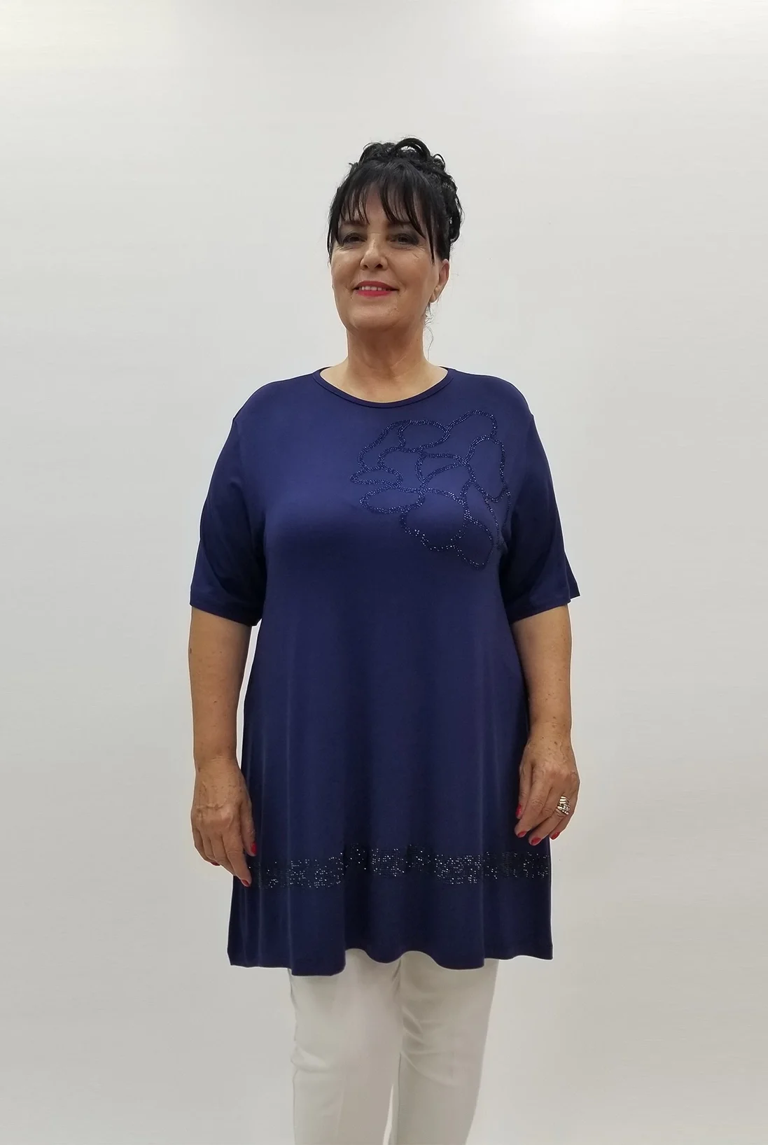 Miraggio Büyük Beden Tunik 99923 LACİVERT