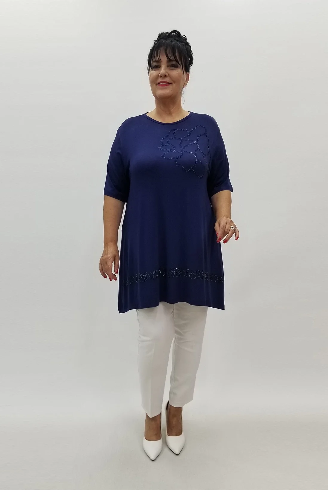 Miraggio Büyük Beden Tunik 99923 LACİVERT