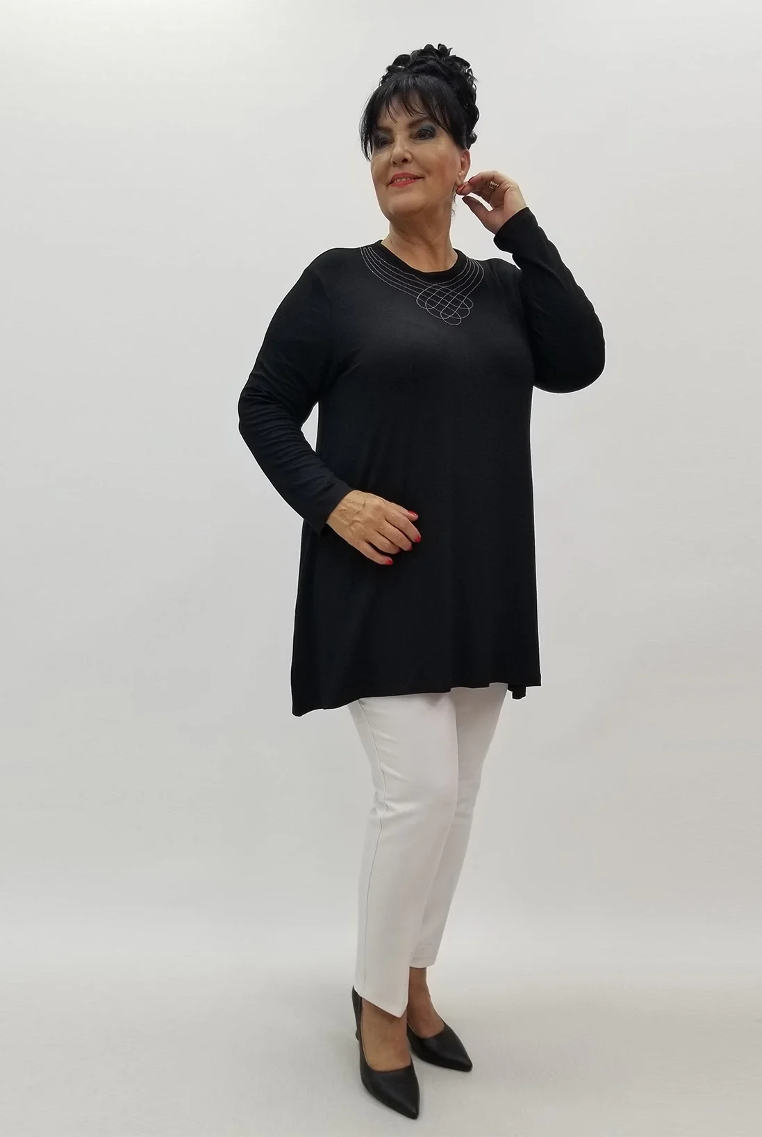 Miraggio Büyük Beden Tunik 99975 SİYAH