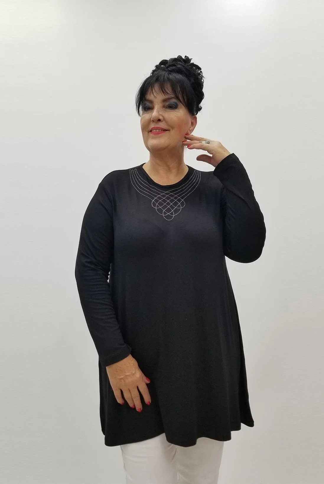 Miraggio Büyük Beden Tunik 99975 SİYAH