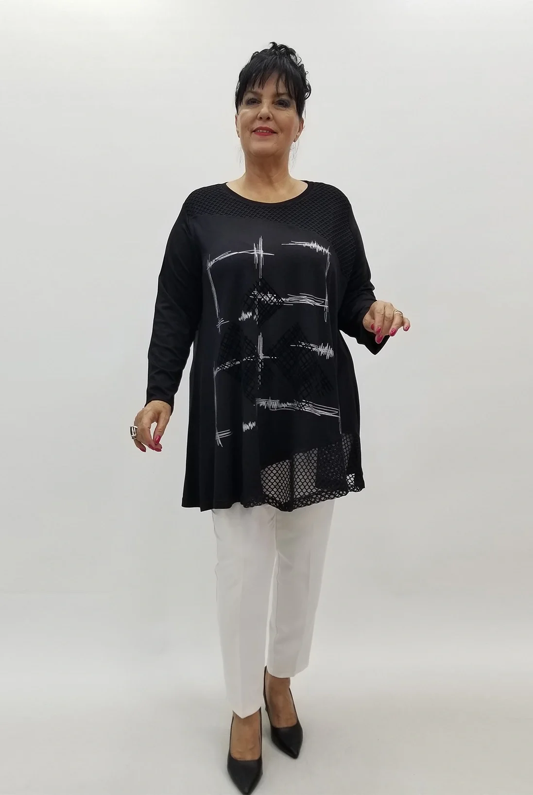 Miraggio Büyük Beden Tunik 99991 SİYAH