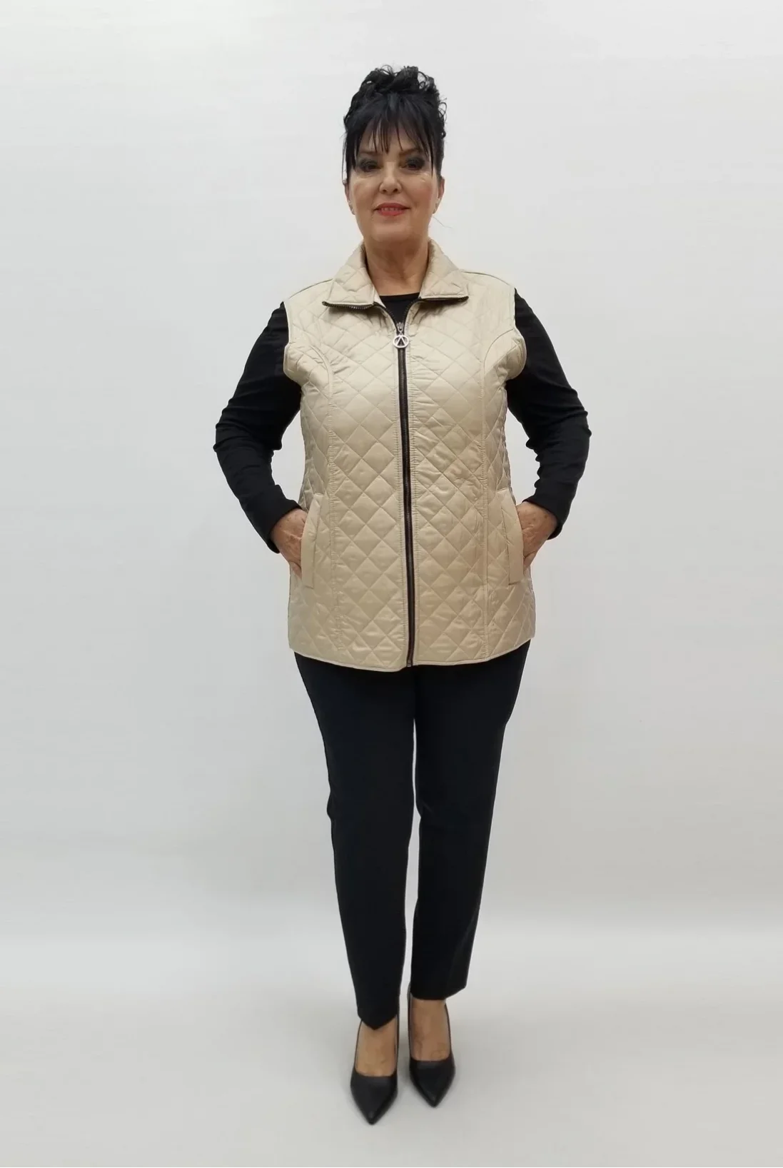 Miraggio Büyük Beden Yelek 4030 BEJ