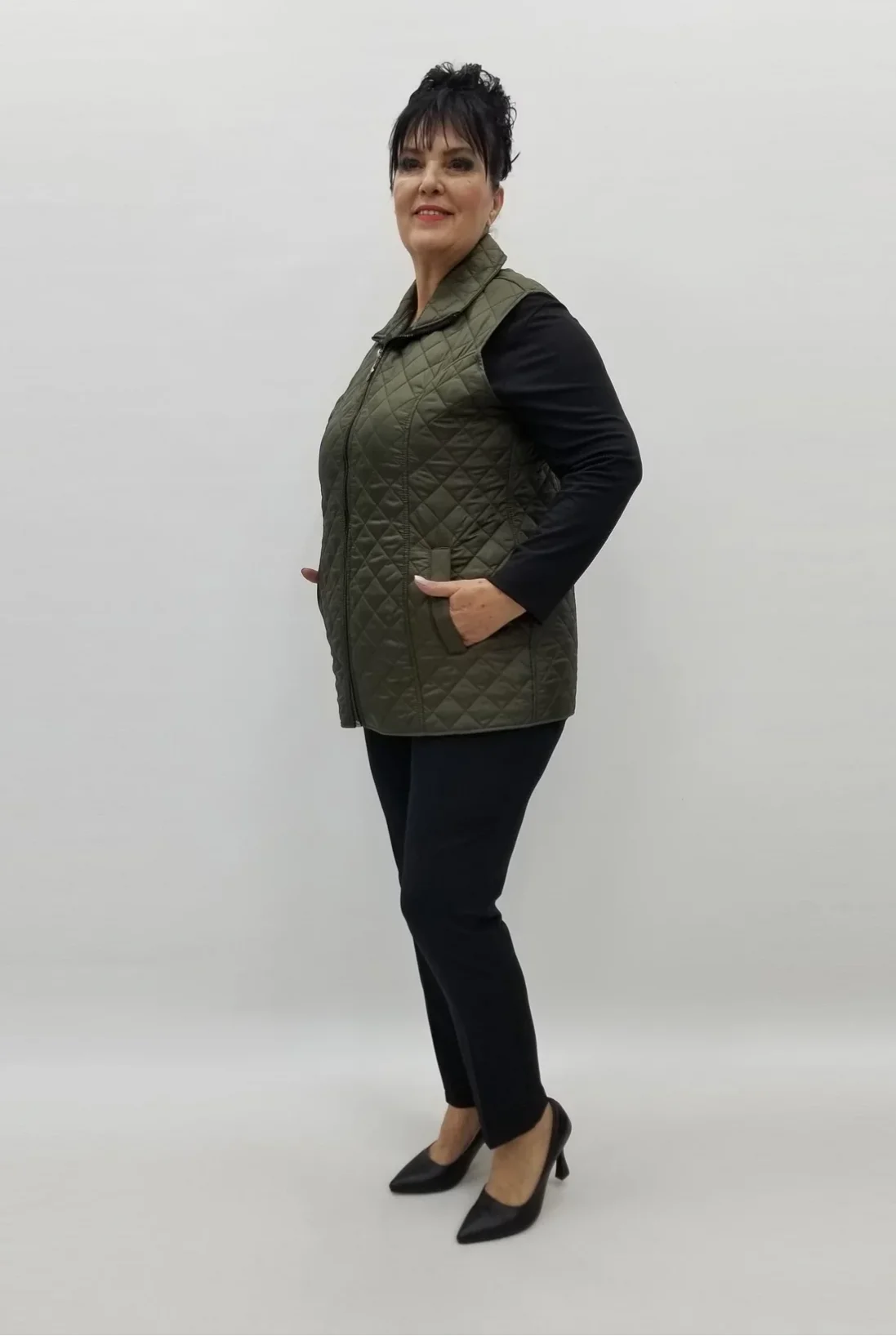 Miraggio Büyük Beden Yelek 4030 HAKİ