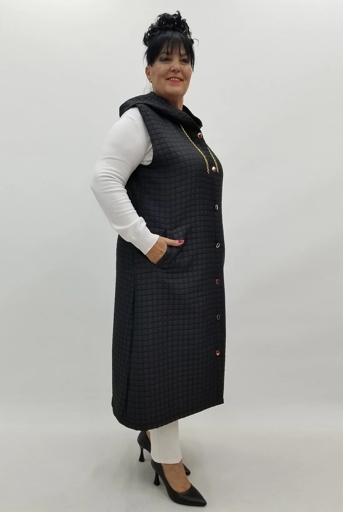 Miraggio Büyük Beden Yelek 4057 SİYAH