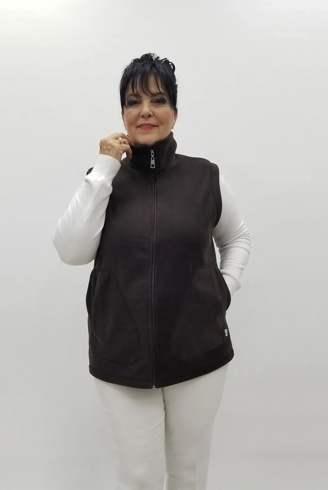 Miraggio Büyük Beden Yelek 4178 KAHVE