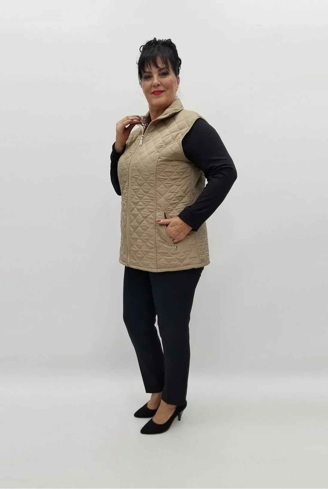 Miraggio Büyük Beden Yelek 96885 BEJ