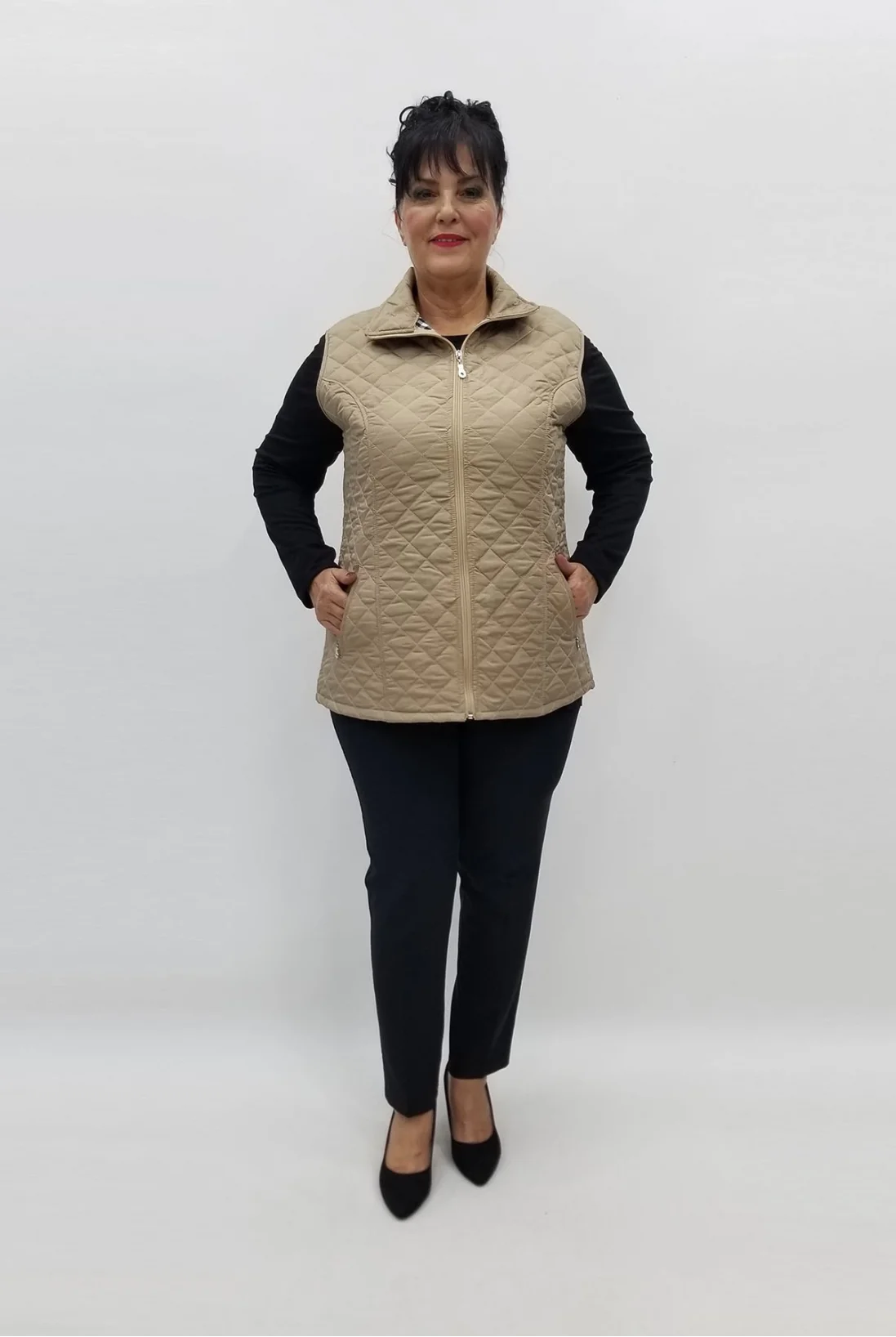 Miraggio Büyük Beden Yelek 96885 BEJ