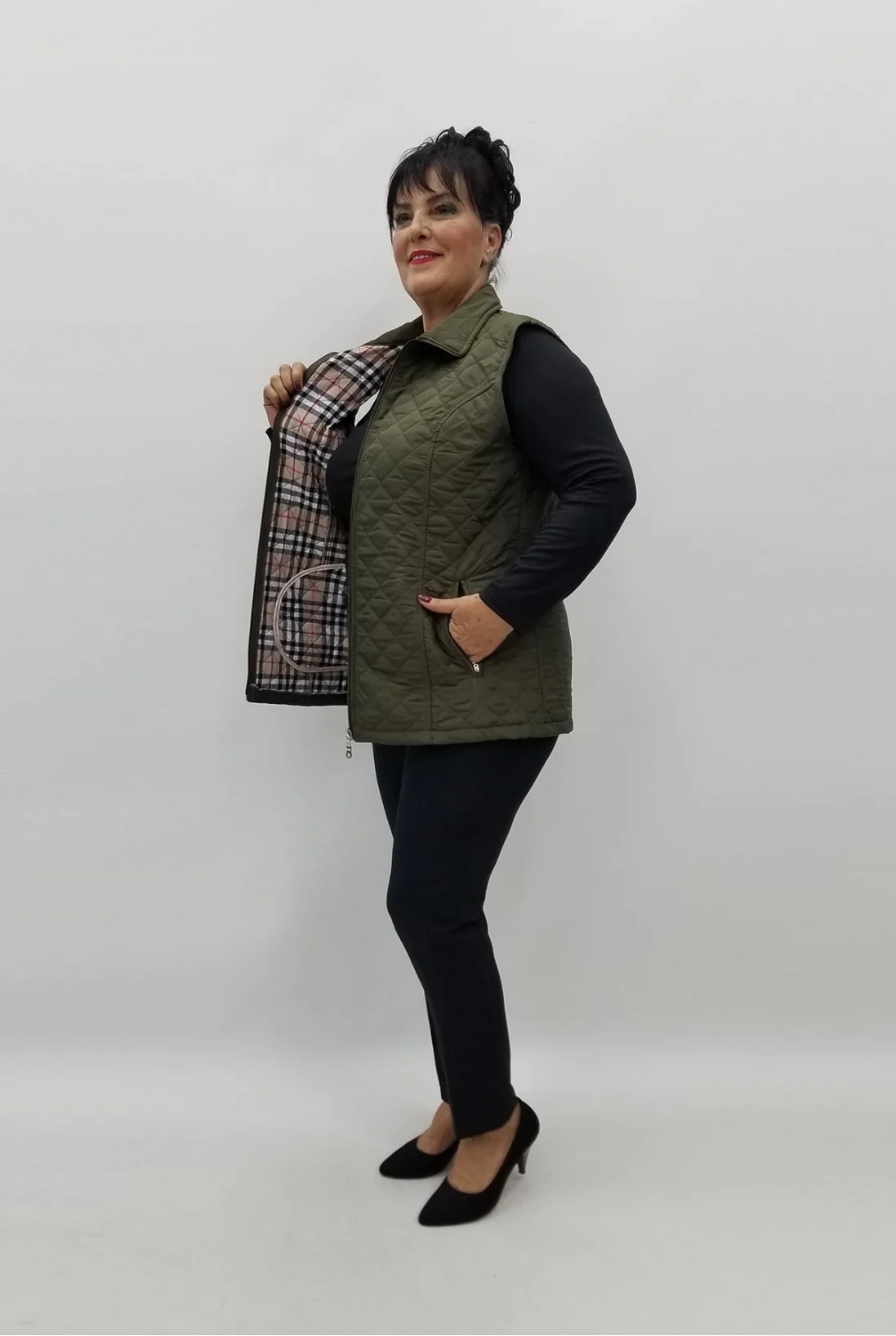 Miraggio Büyük Beden Yelek 96885 HAKİ