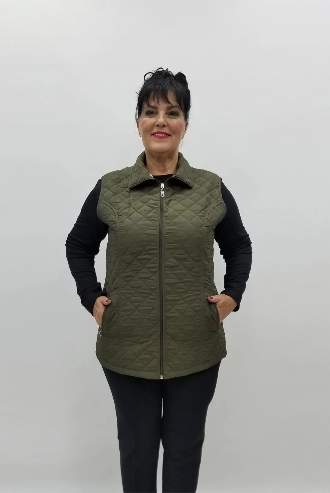 Miraggio Büyük Beden Yelek 96885 HAKİ