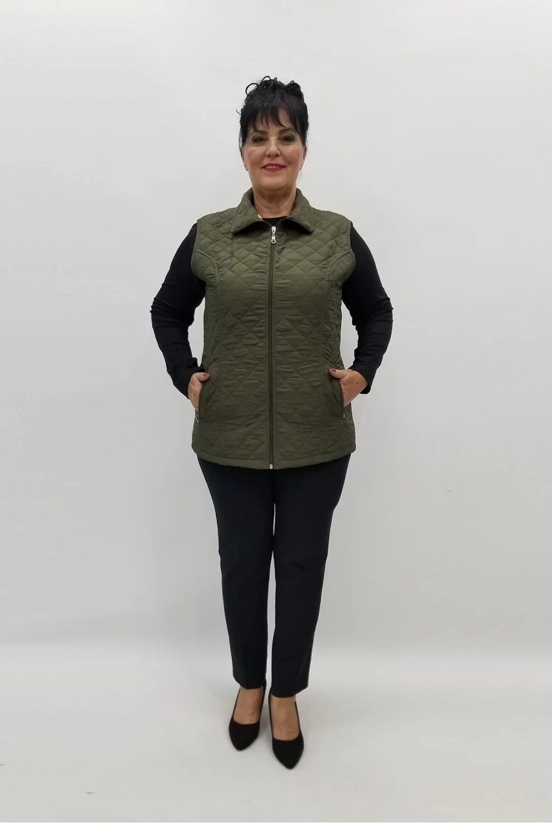 Miraggio Büyük Beden Yelek 96885 HAKİ