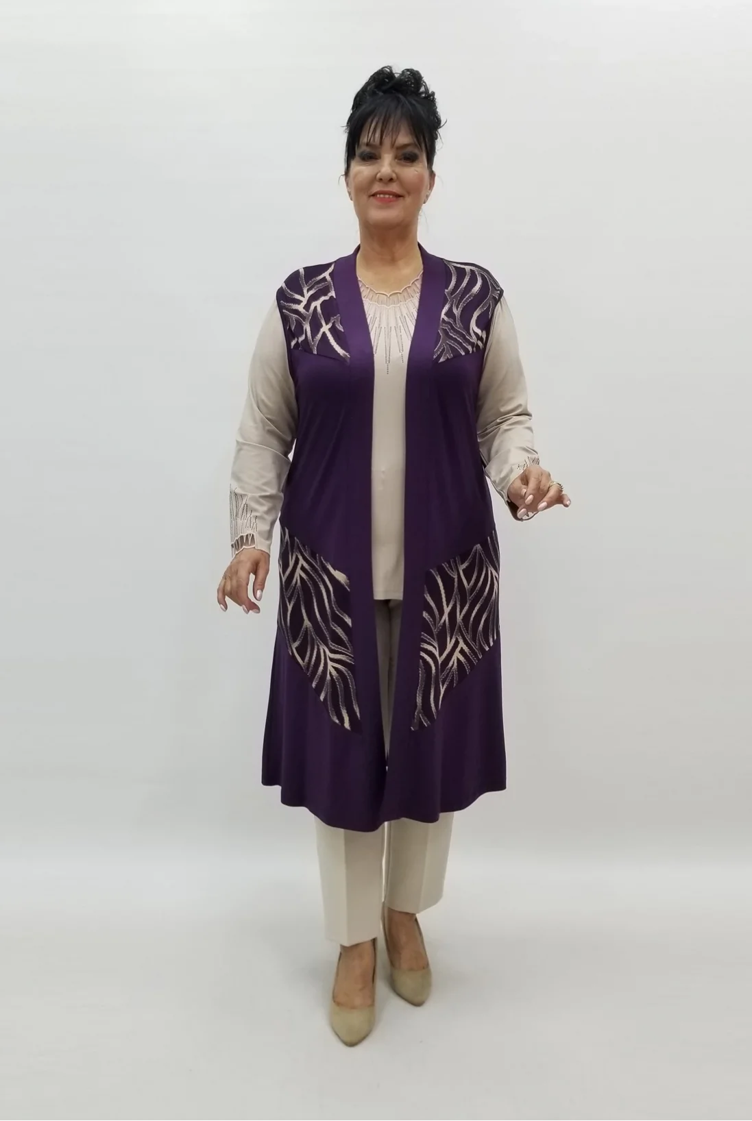 Miraggio Büyük Beden Yelek 99120 MOR