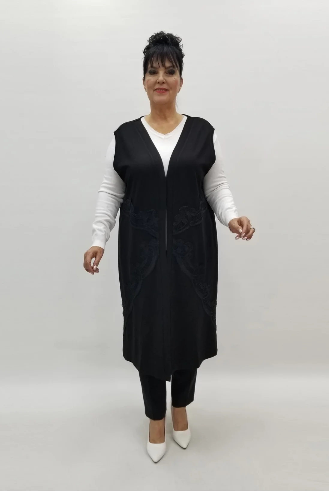 Miraggio Büyük Beden Yelek 99122 SİYAH