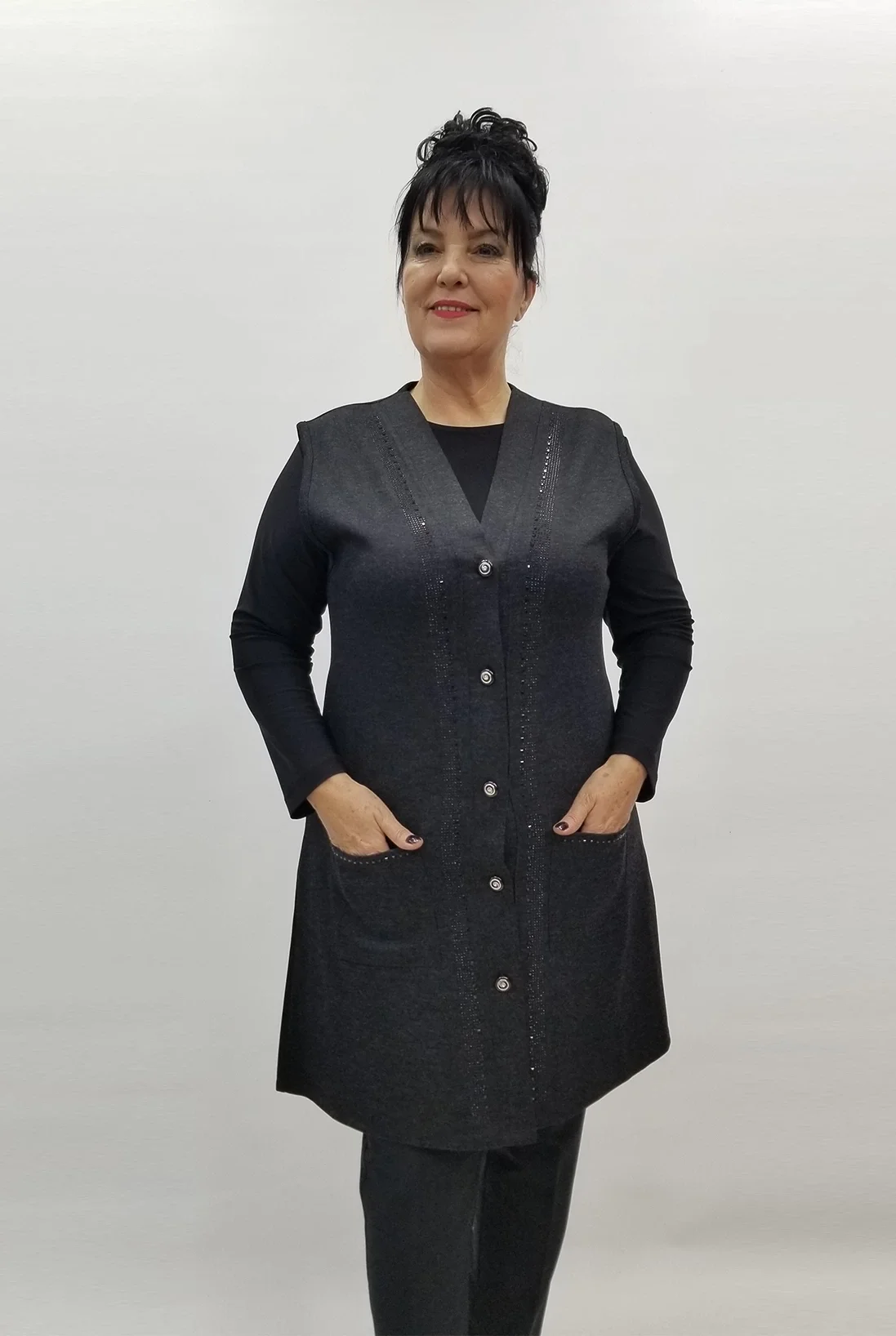 Miraggio Büyük Beden Yelek 99314 SİYAH