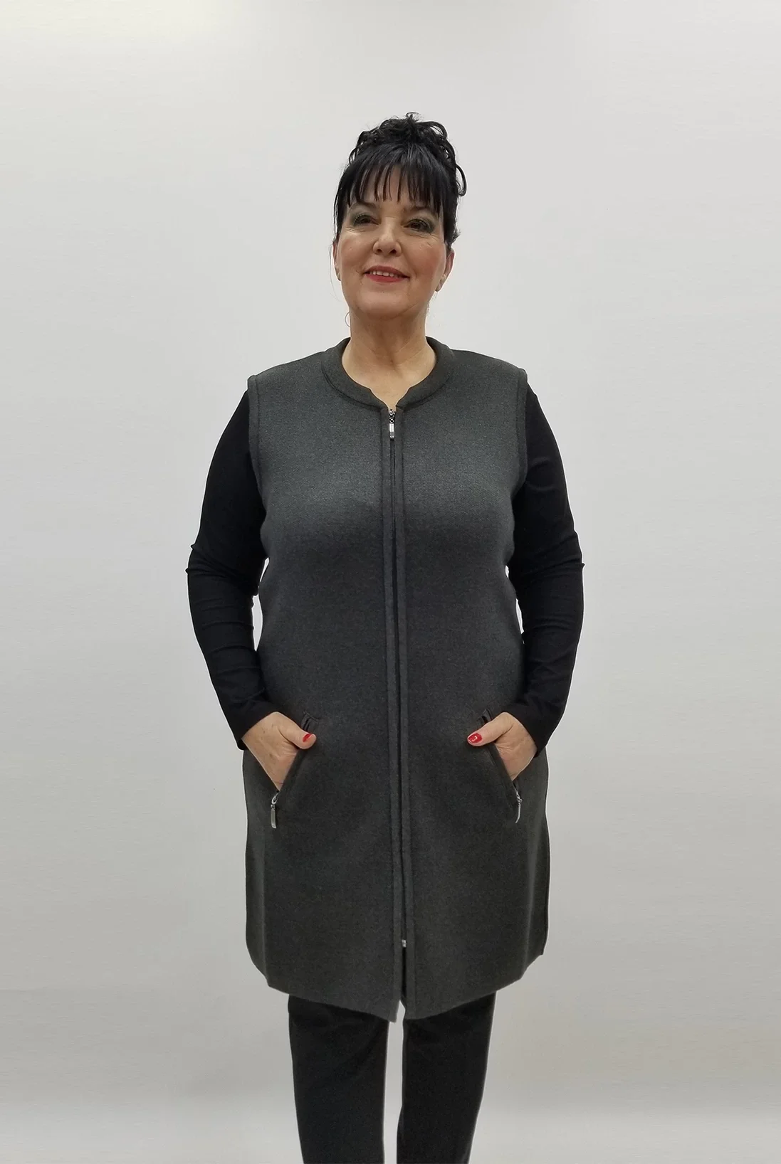 Miraggio Büyük Beden Yelek 99433 FÜME