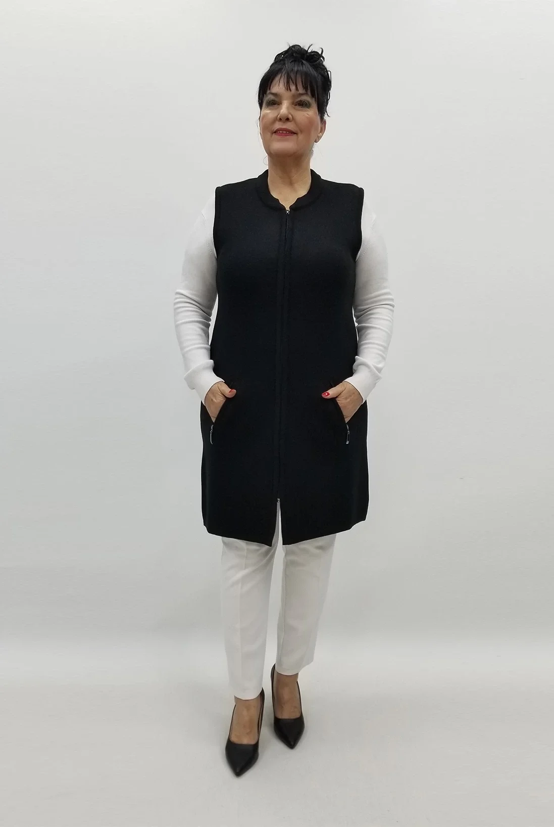 Miraggio Büyük Beden Yelek 99433 SİYAH