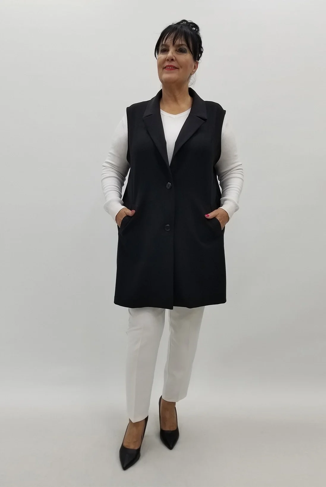 Miraggio Büyük Beden Yelek 99998 SİYAH