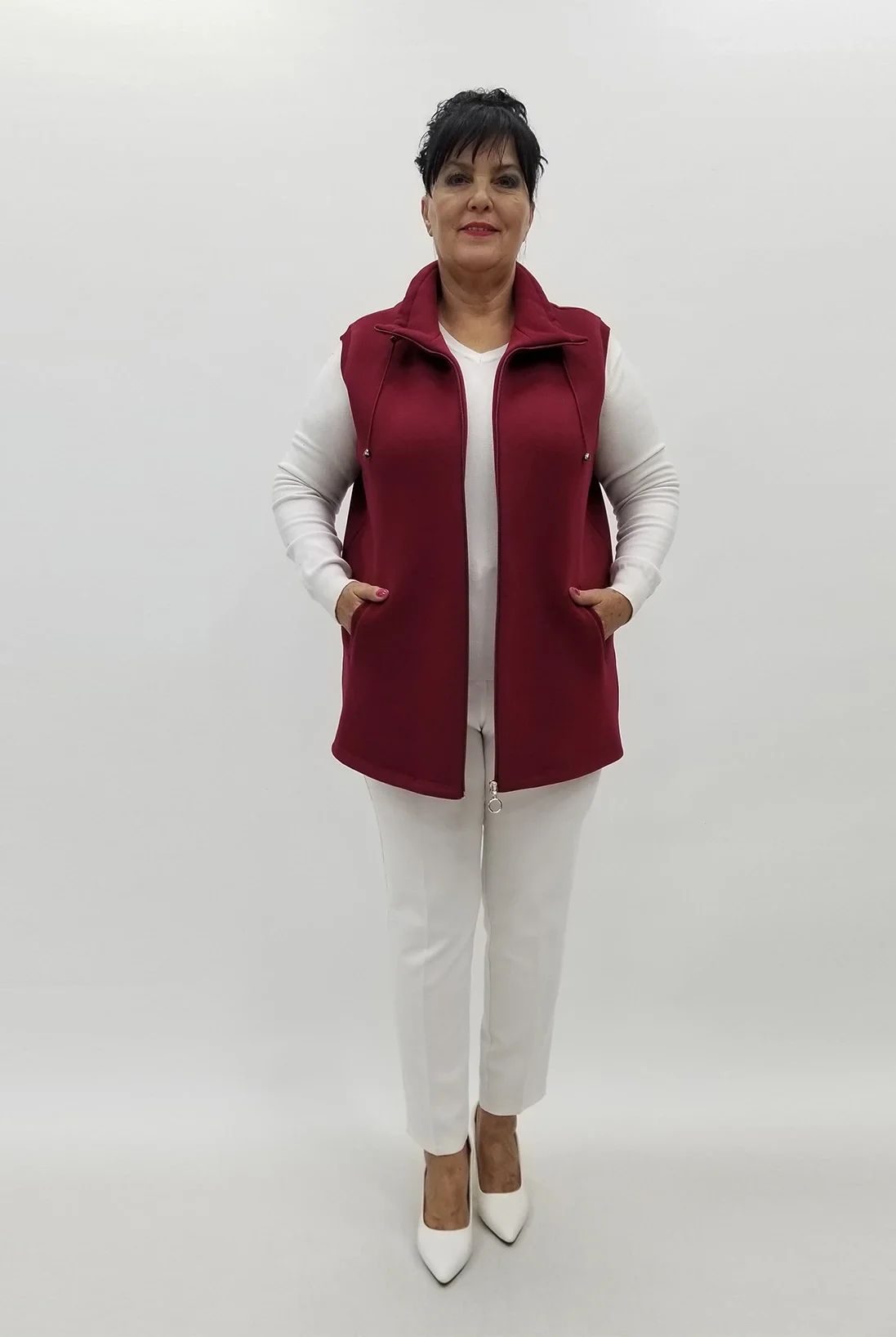 Miraggio Büyük Beden Yelek 99999 BORDO