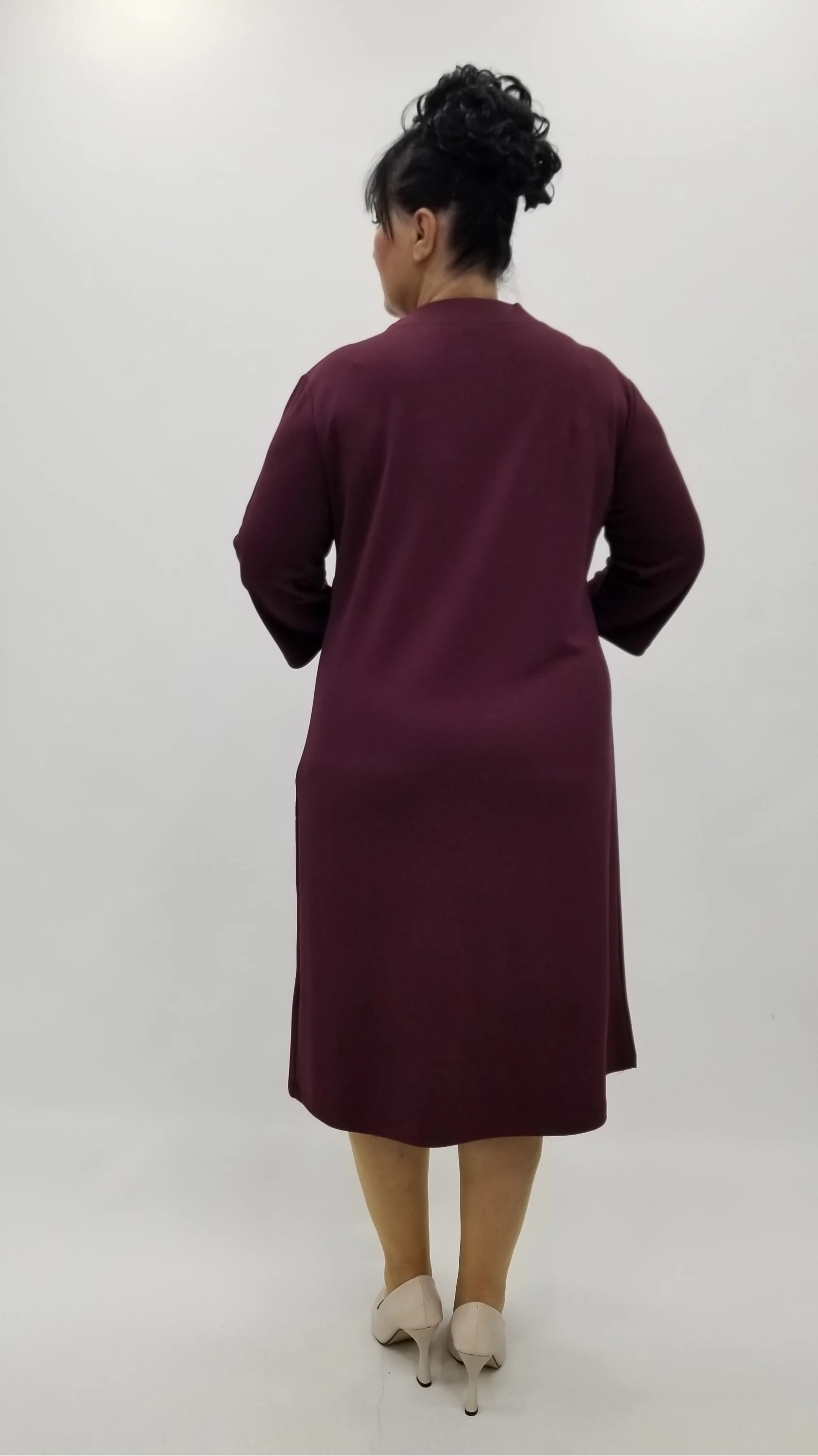 Miraggio Büyük Beden Elbise 4383 BORDO