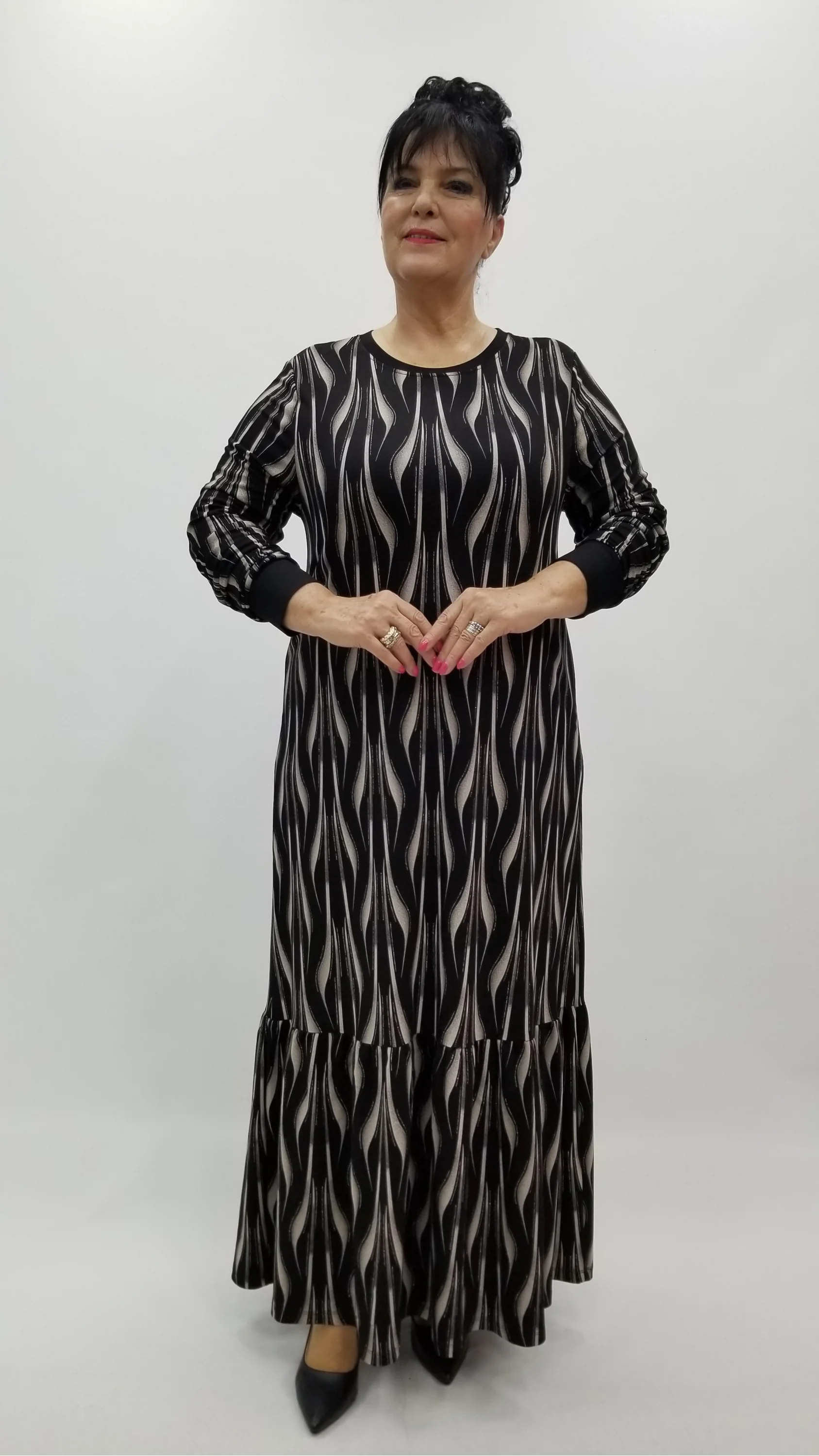 Miraggio Büyük Beden Elbise 4375 SİYAH