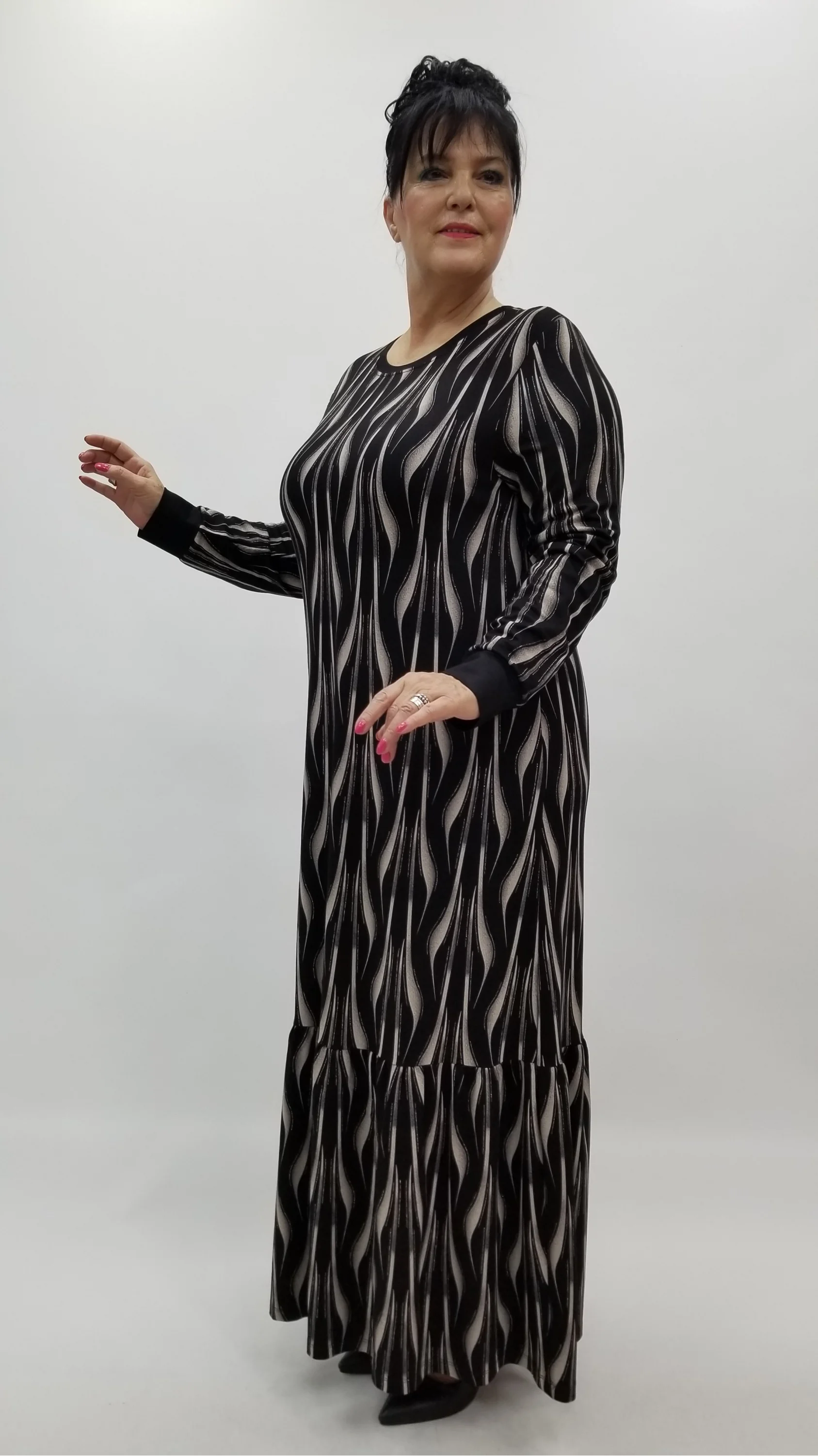 Miraggio Büyük Beden Elbise 4375 SİYAH