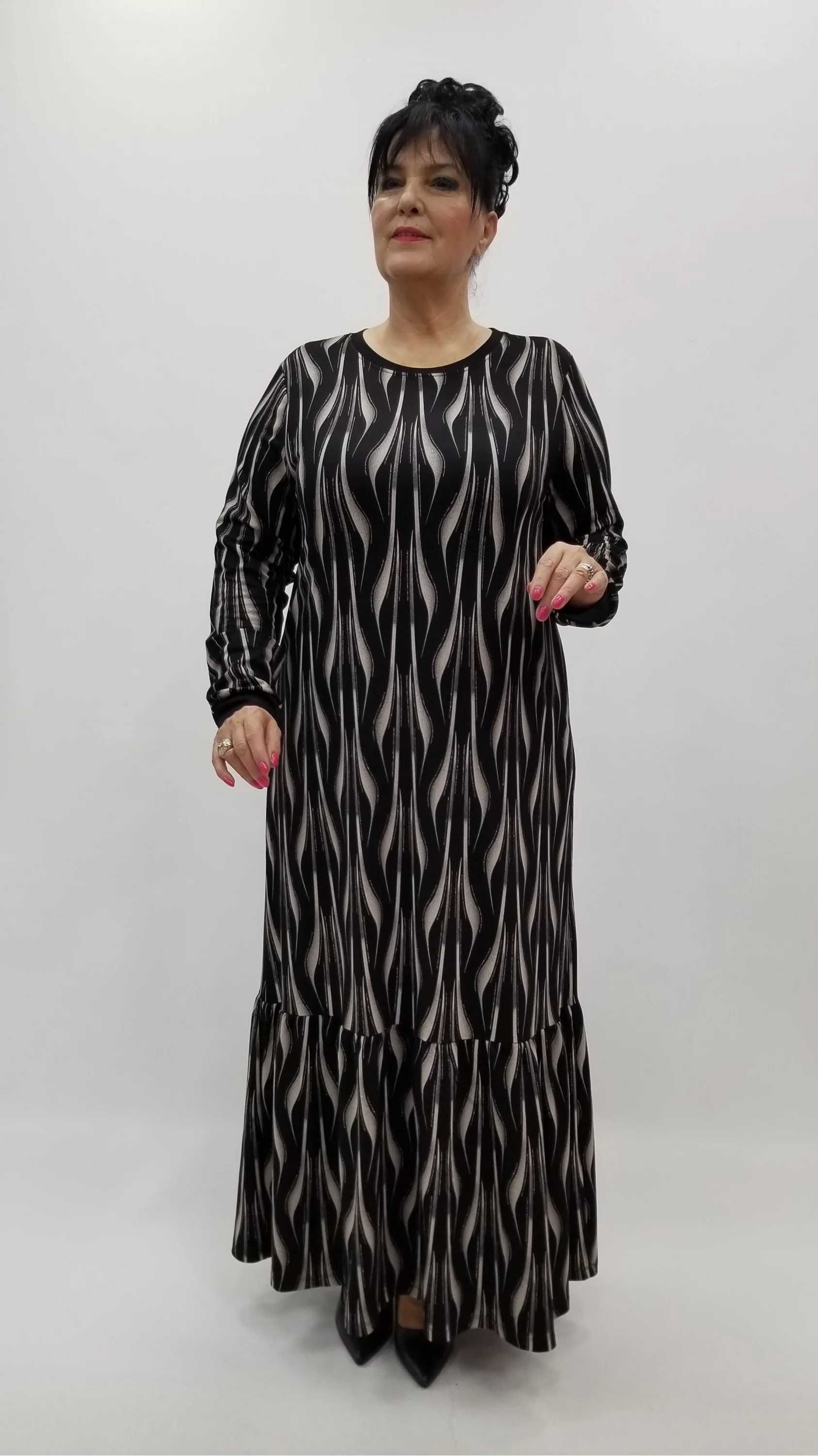 Miraggio Büyük Beden Elbise 4375 SİYAH