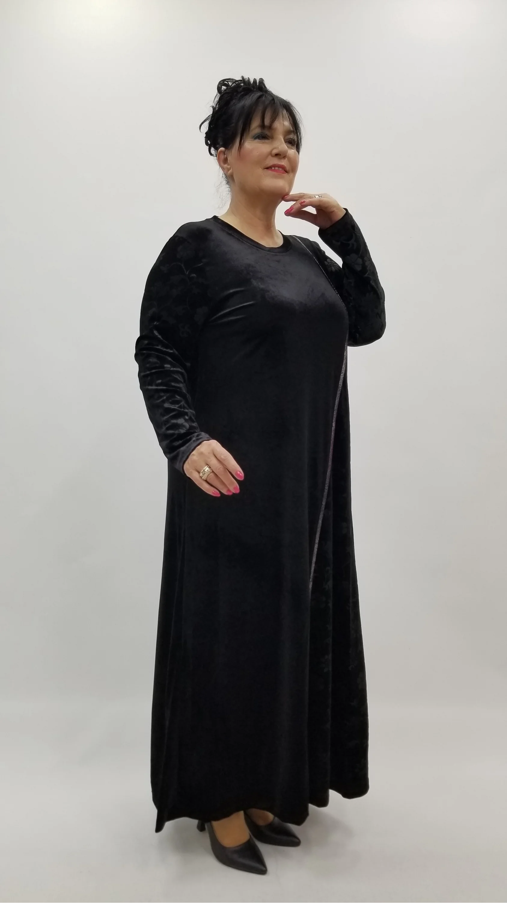 Miraggio Büyük Beden Elbise 4378 SİYAH