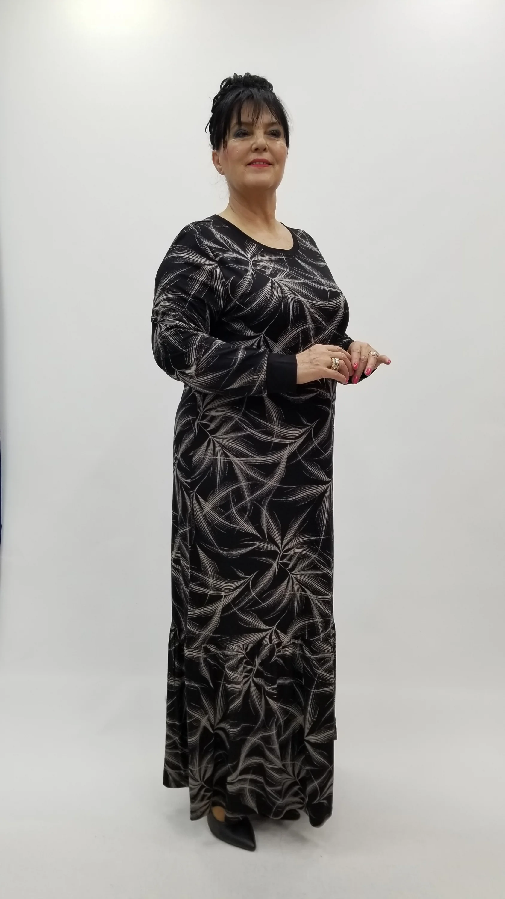 Miraggio Büyük Beden Elbise 4376 SİYAH