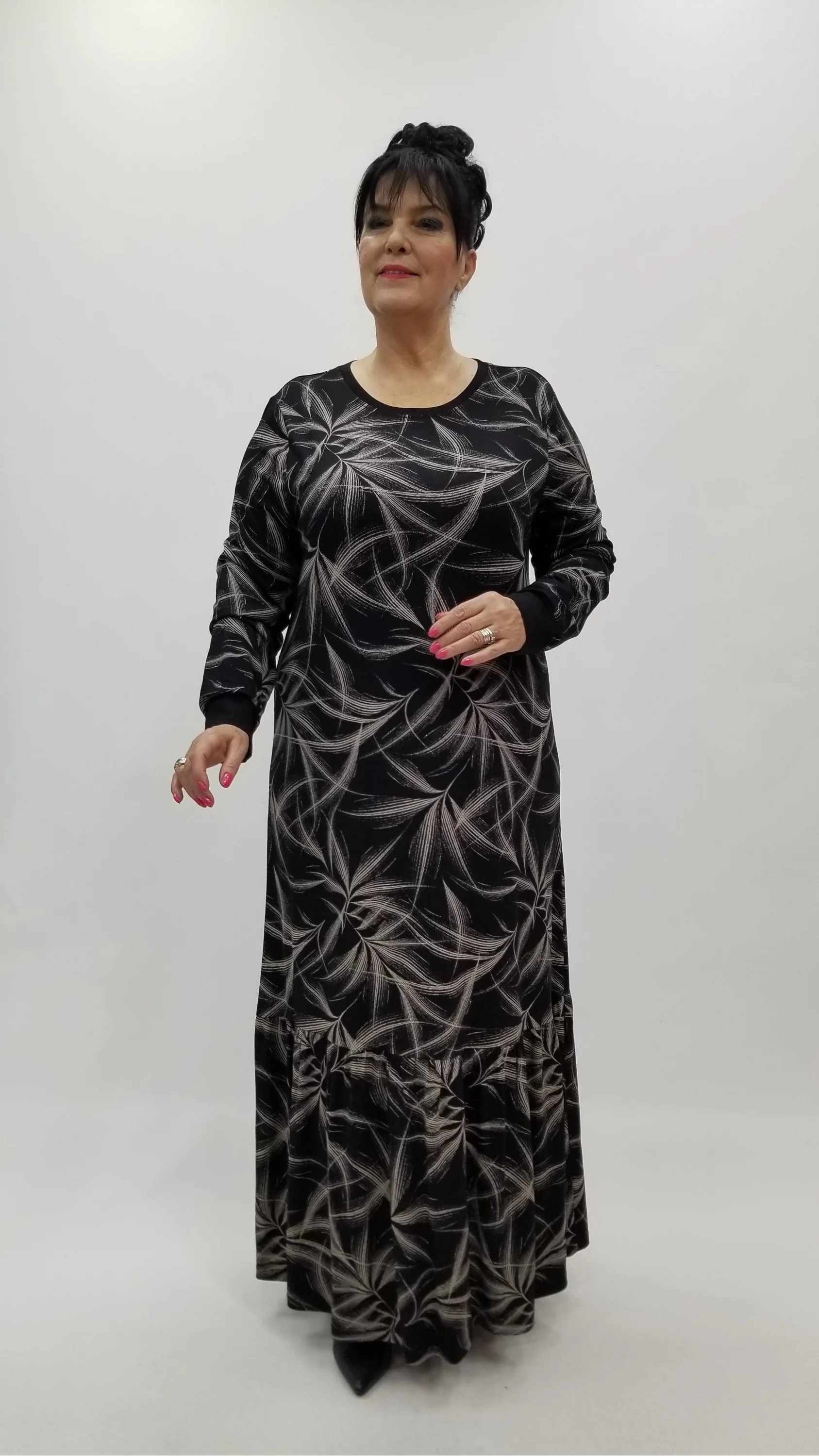 Miraggio Büyük Beden Elbise 4376 SİYAH