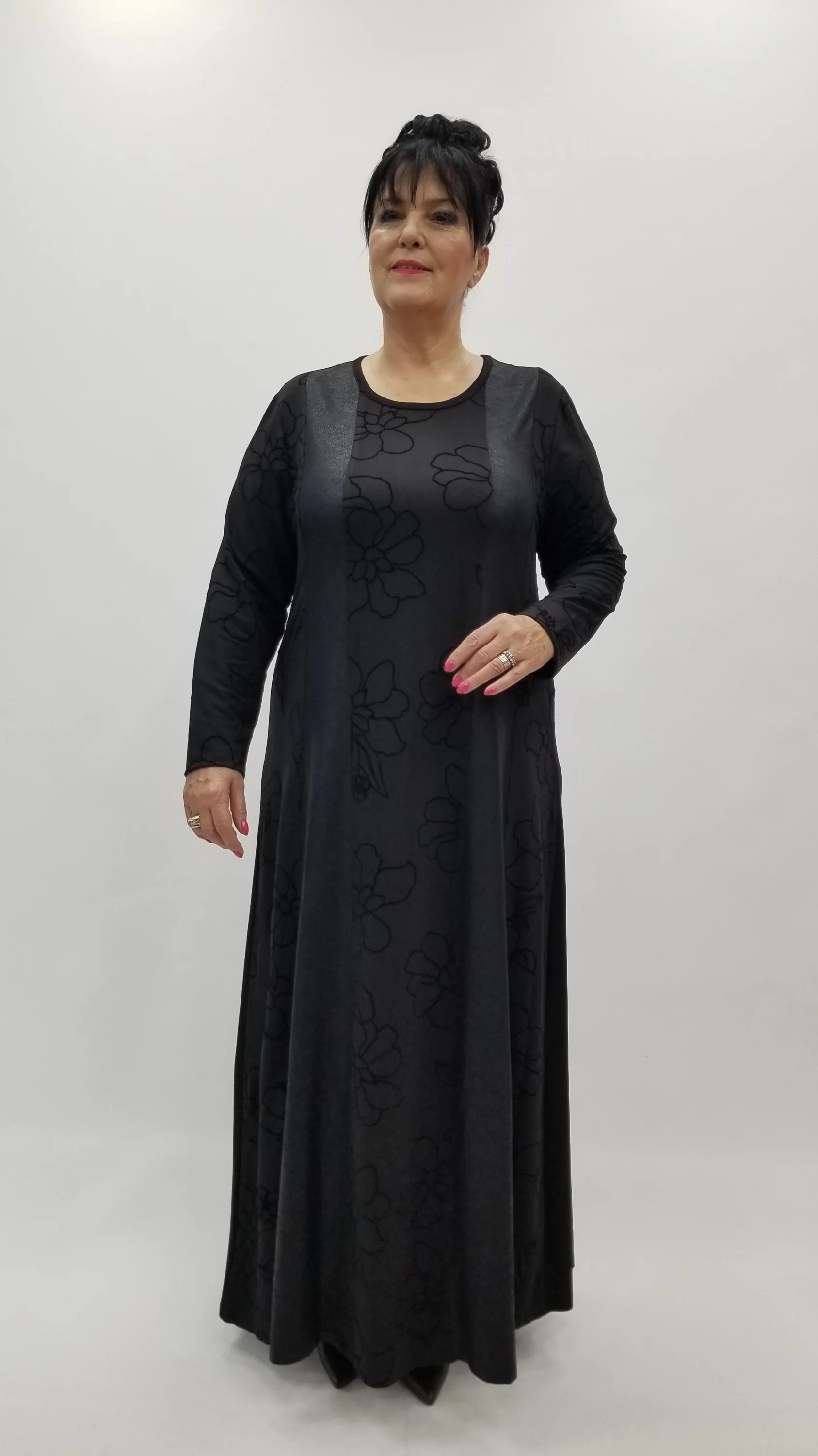 Miraggio Büyük Beden Elbise 4379 SİYAH