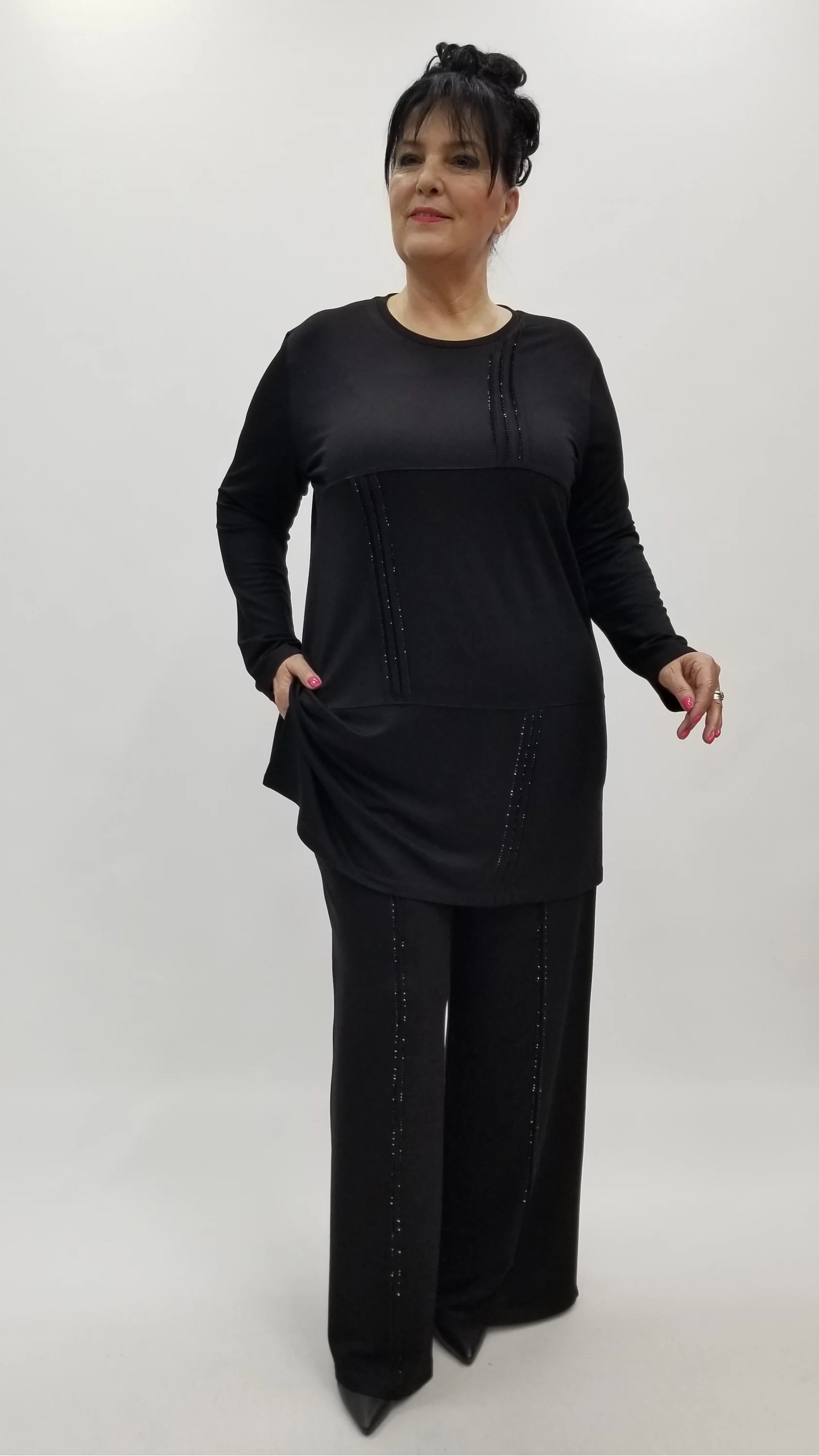 Miraggio Büyük Beden Takım 4323 SİYAH