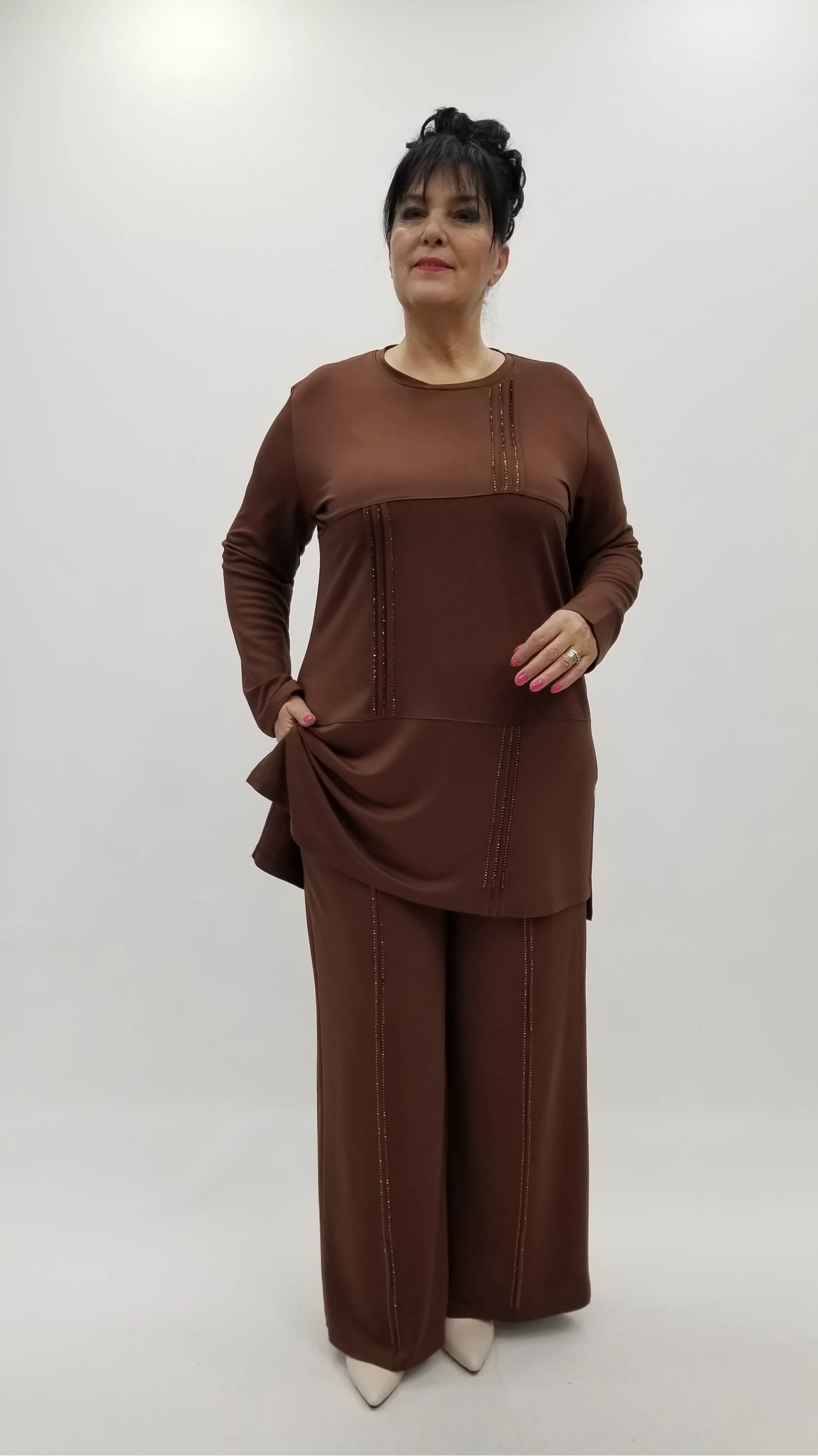 Miraggio Büyük Beden Takım 4323 KAHVE