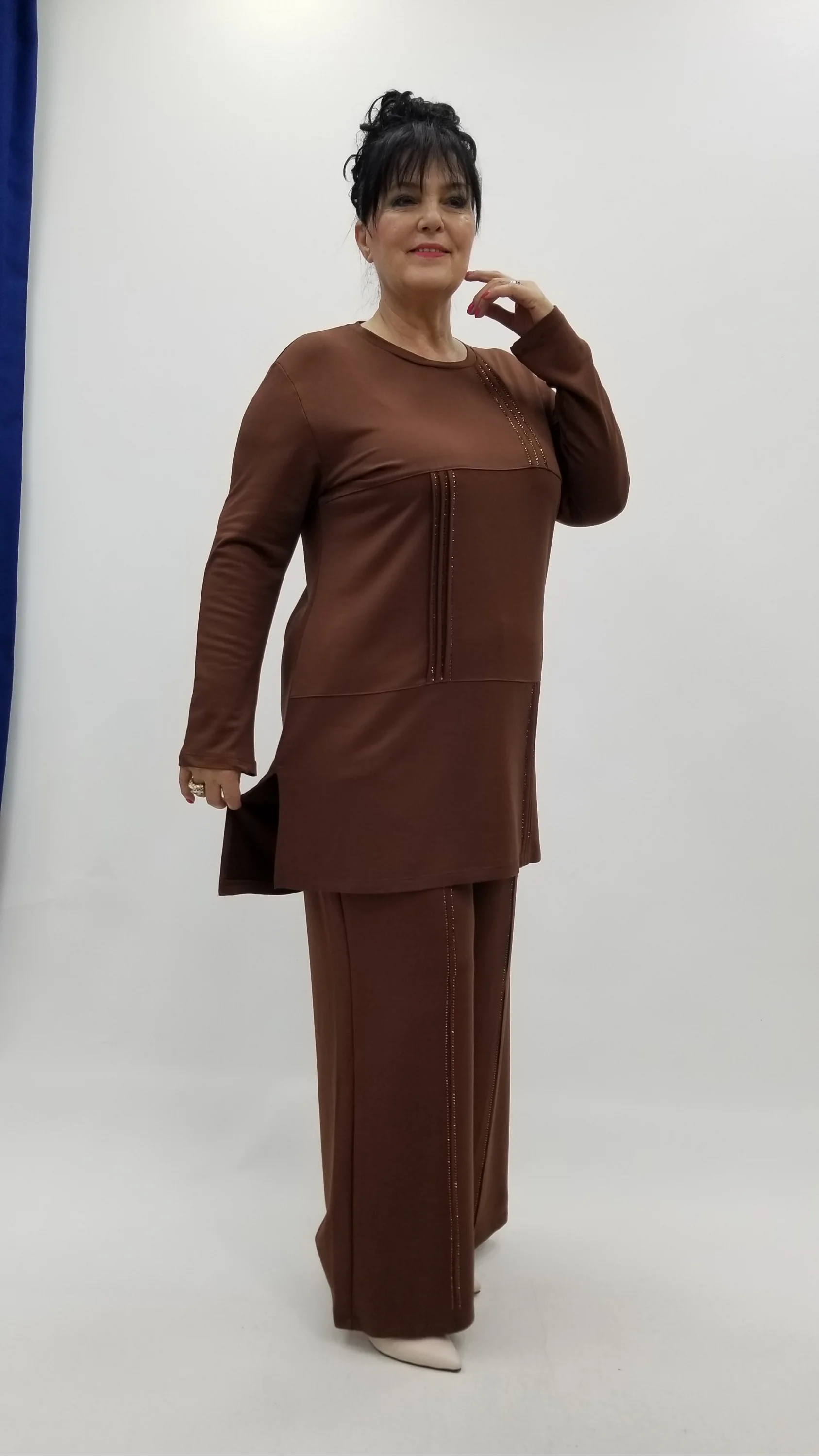 Miraggio Büyük Beden Takım 4323 KAHVE