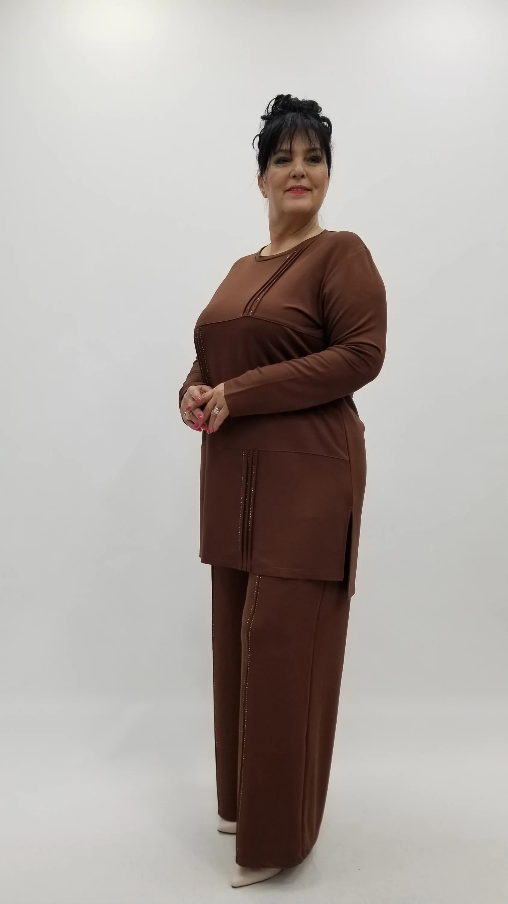 Miraggio Büyük Beden Takım 4323 KAHVE