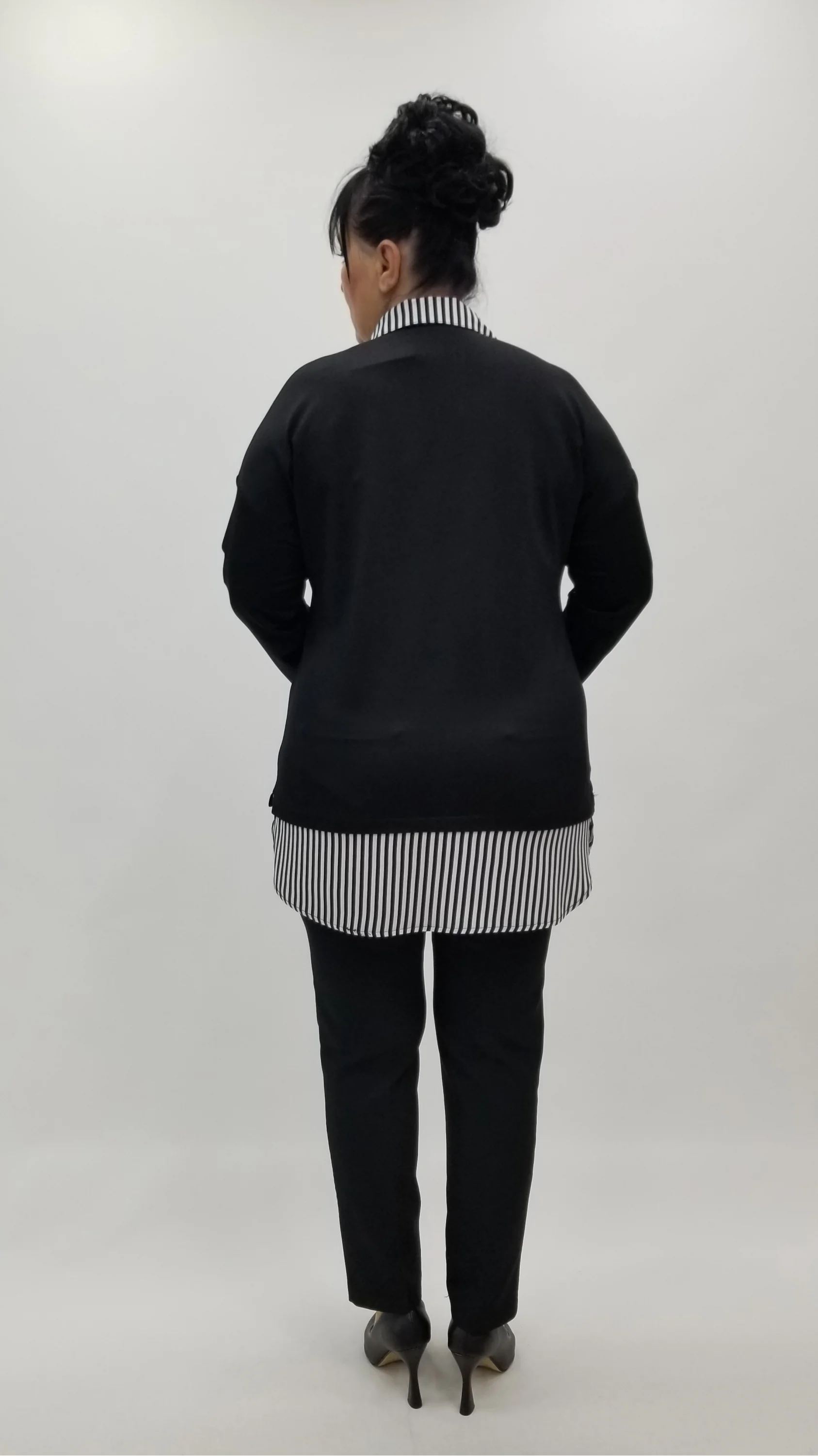 Miraggio Büyük Beden Bluz 4377 SİYAH/BEYAZ