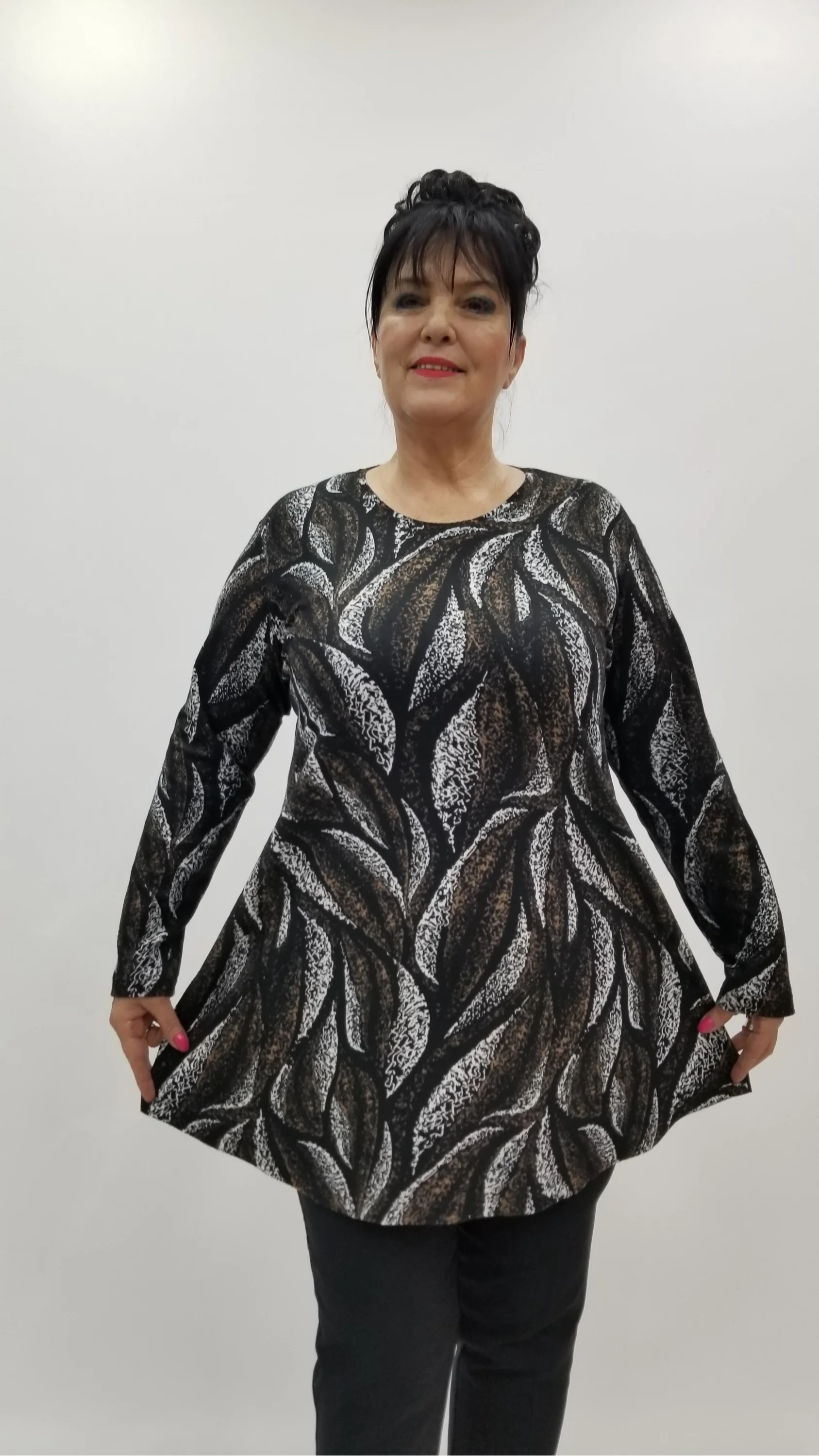 Miraggio Büyük Beden Bluz 4238 KAHVE