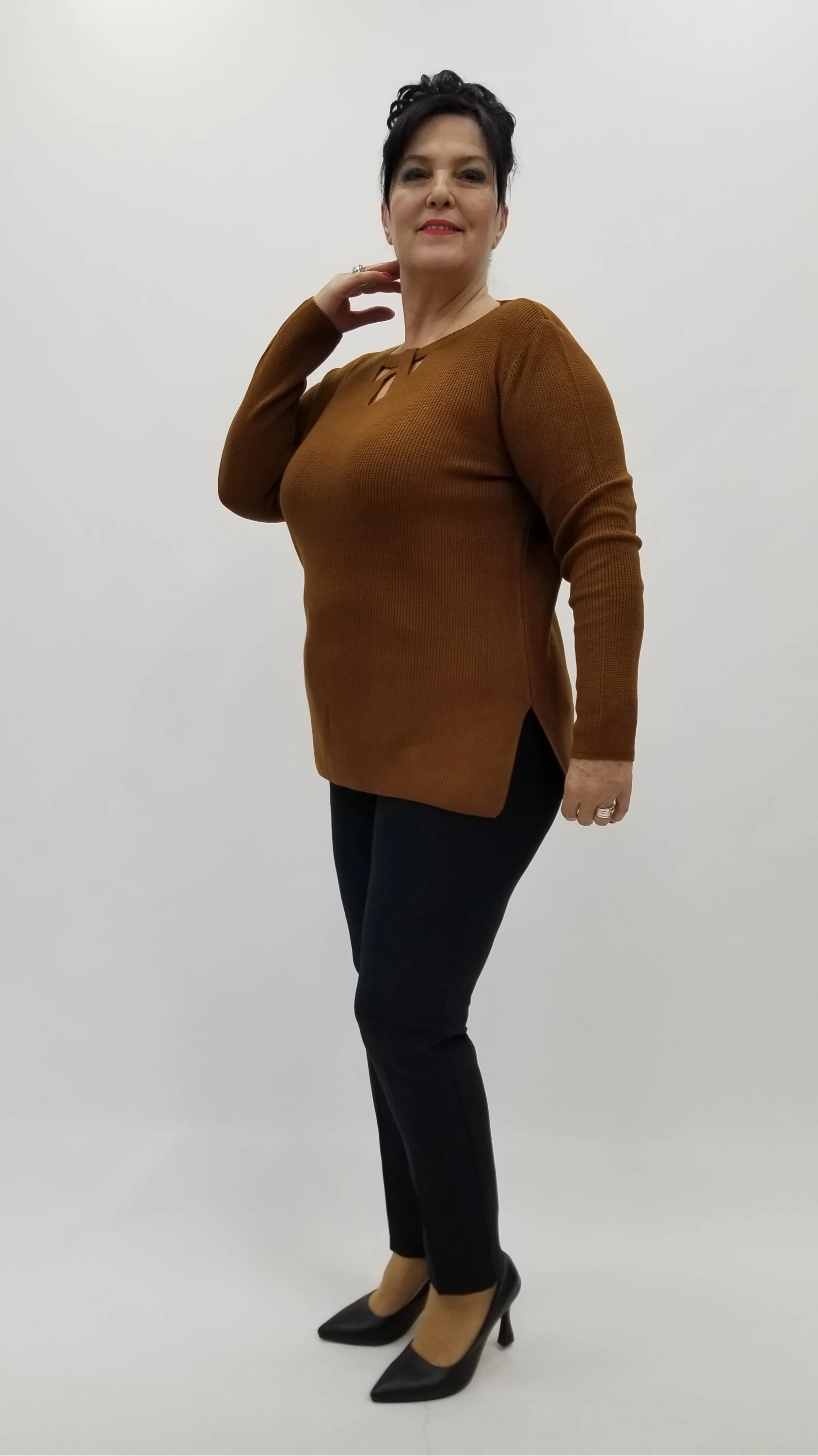 Miraggio Büyük Beden Triko 95914 KAHVE