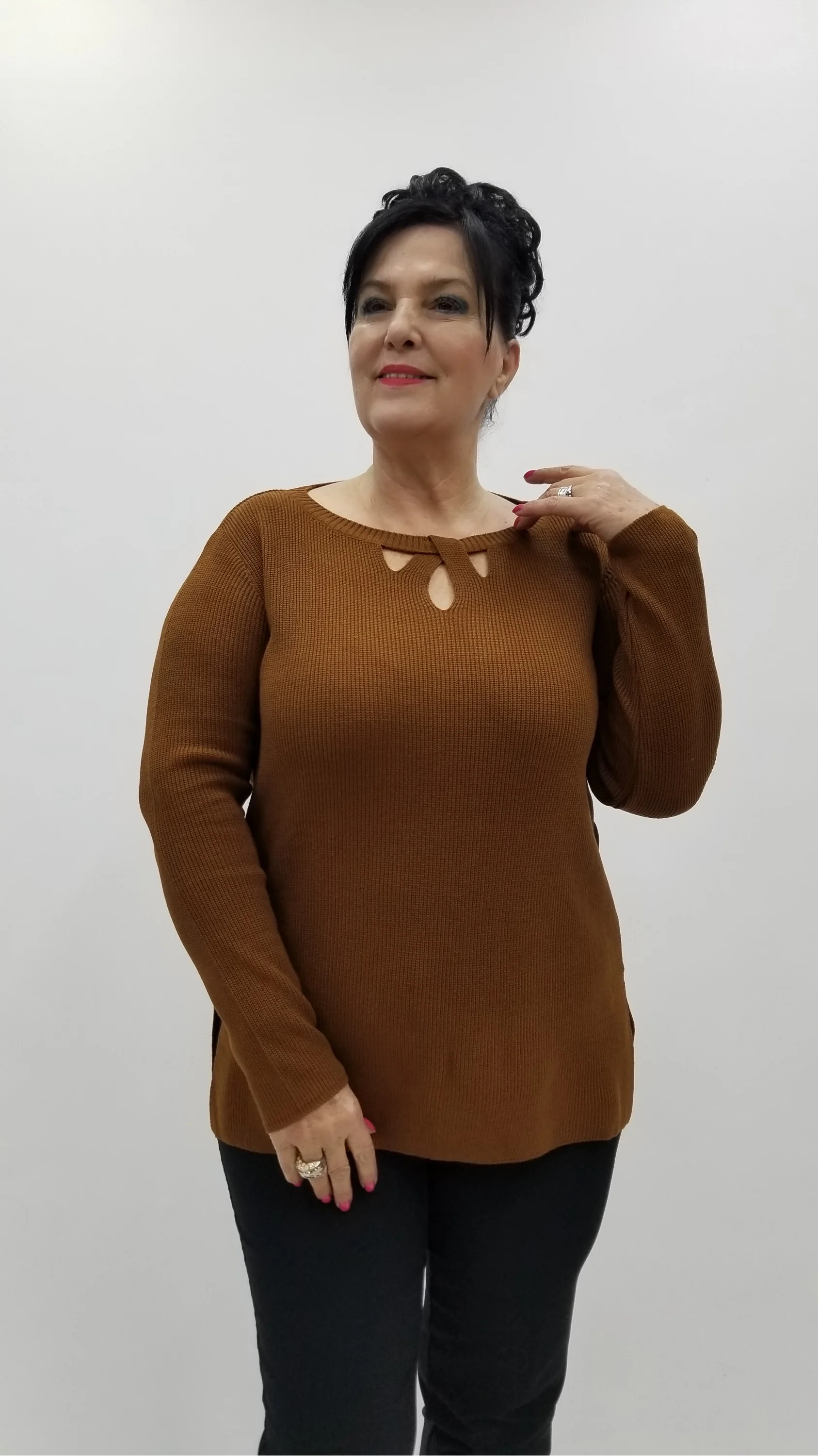 Miraggio Büyük Beden Triko 95914 KAHVE