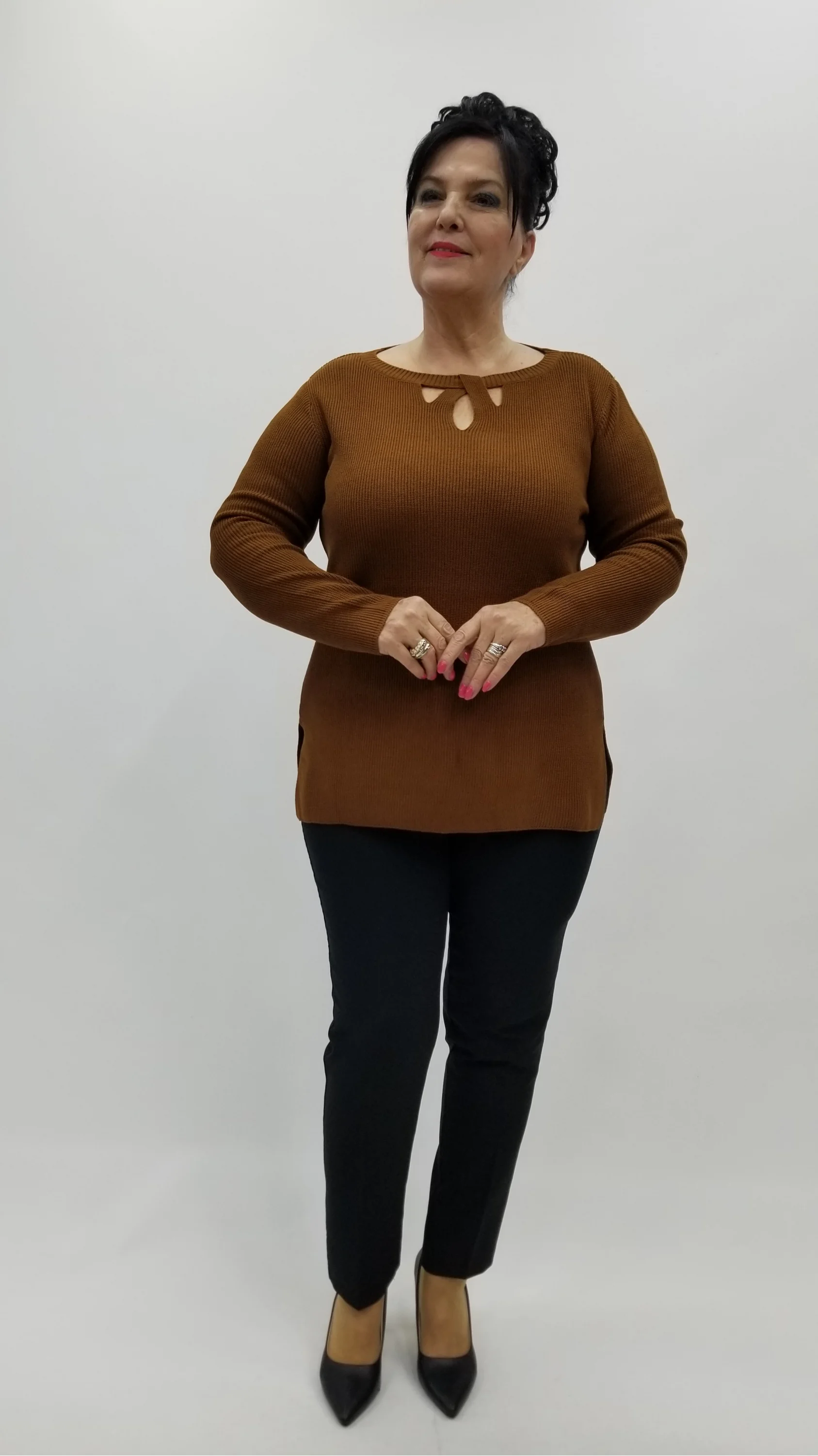 Miraggio Büyük Beden Triko 95914 KAHVE