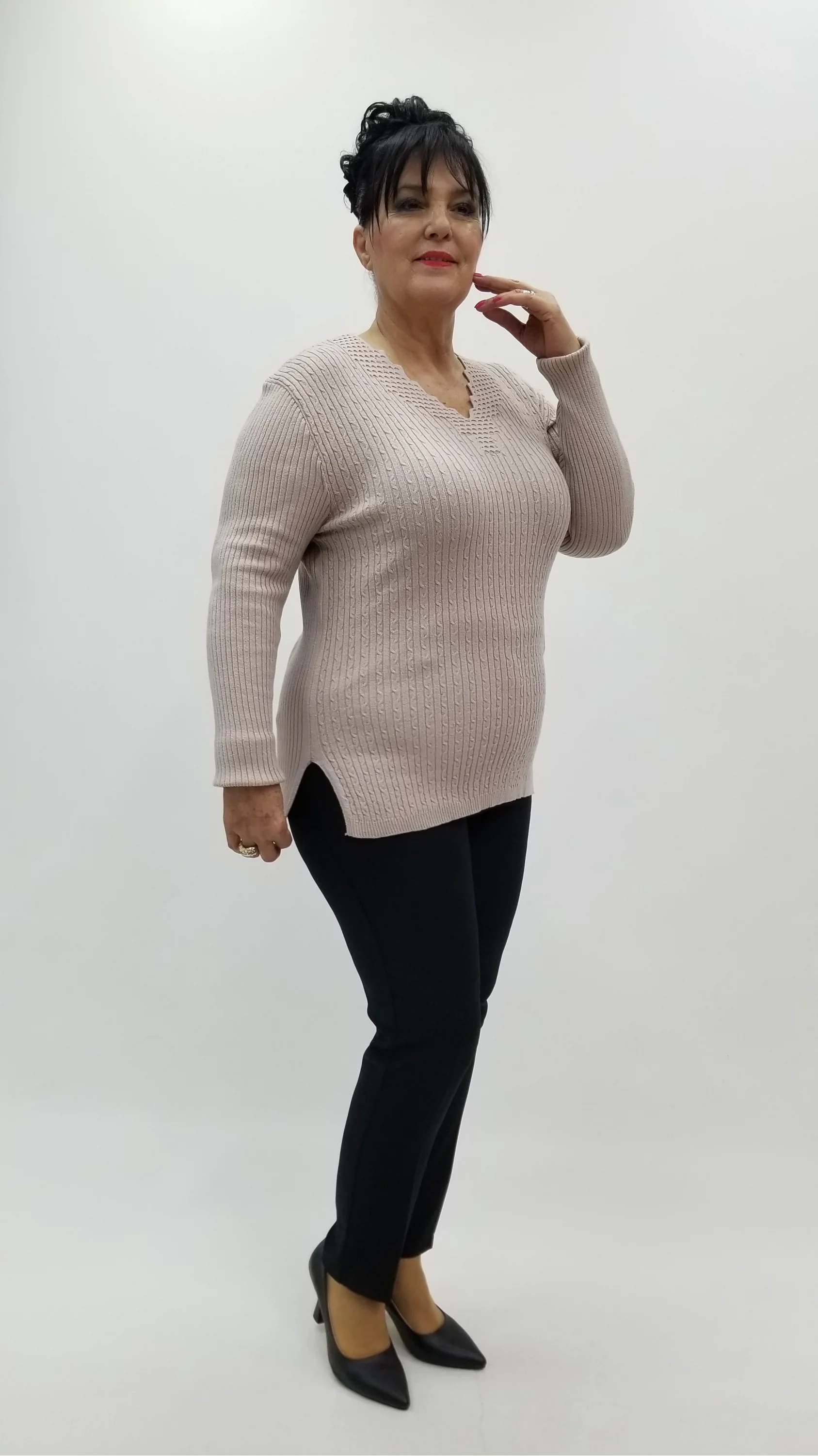 Miraggio Büyük Beden Triko 98326 BEJ