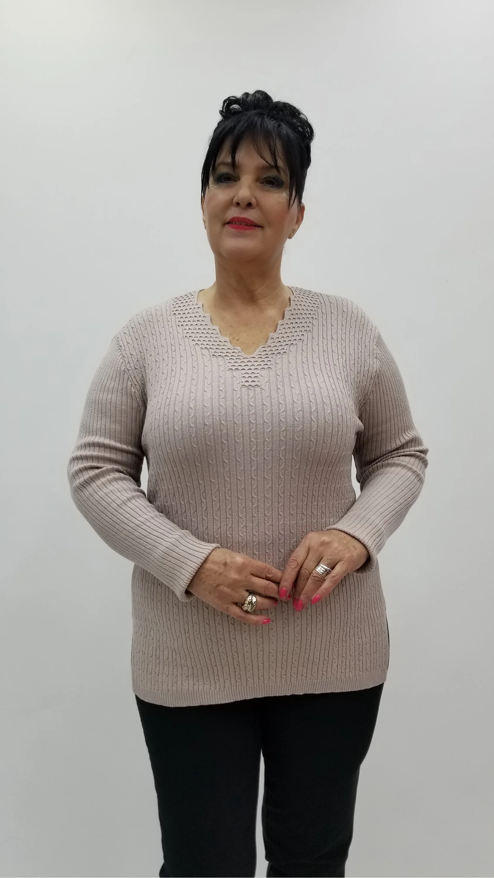 Miraggio Büyük Beden Triko 98326 BEJ