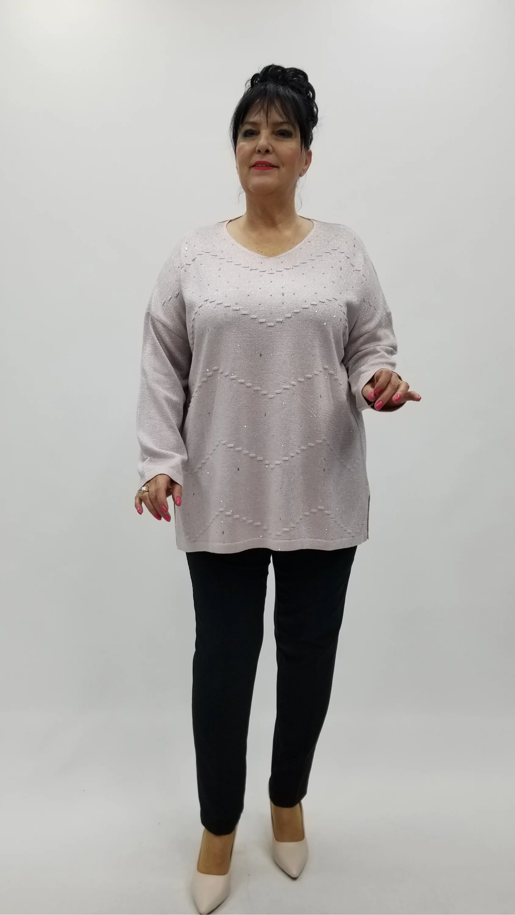 Miraggio Büyük Beden Triko 4183 PUDRA