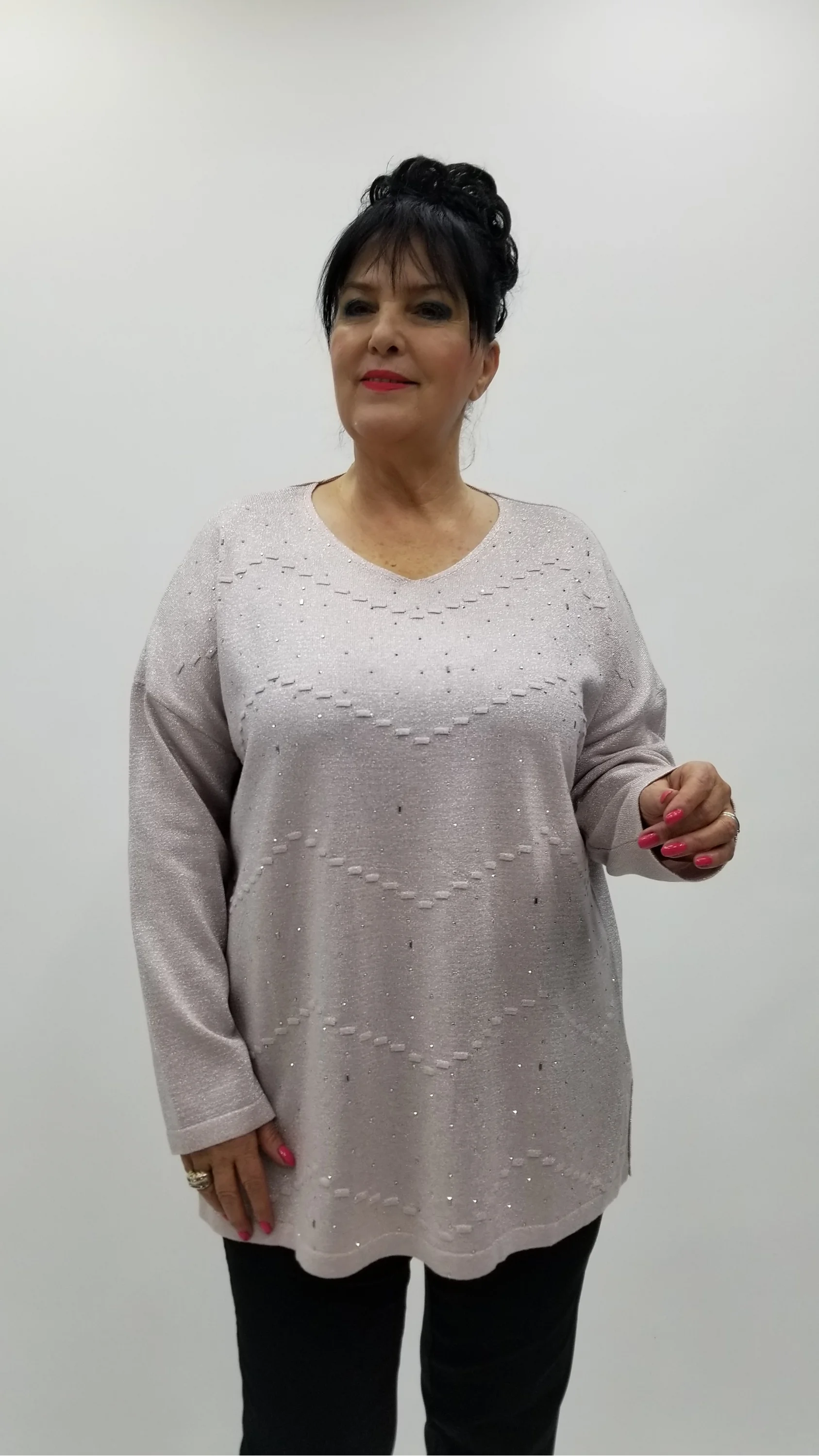 Miraggio Büyük Beden Triko 4183 PUDRA